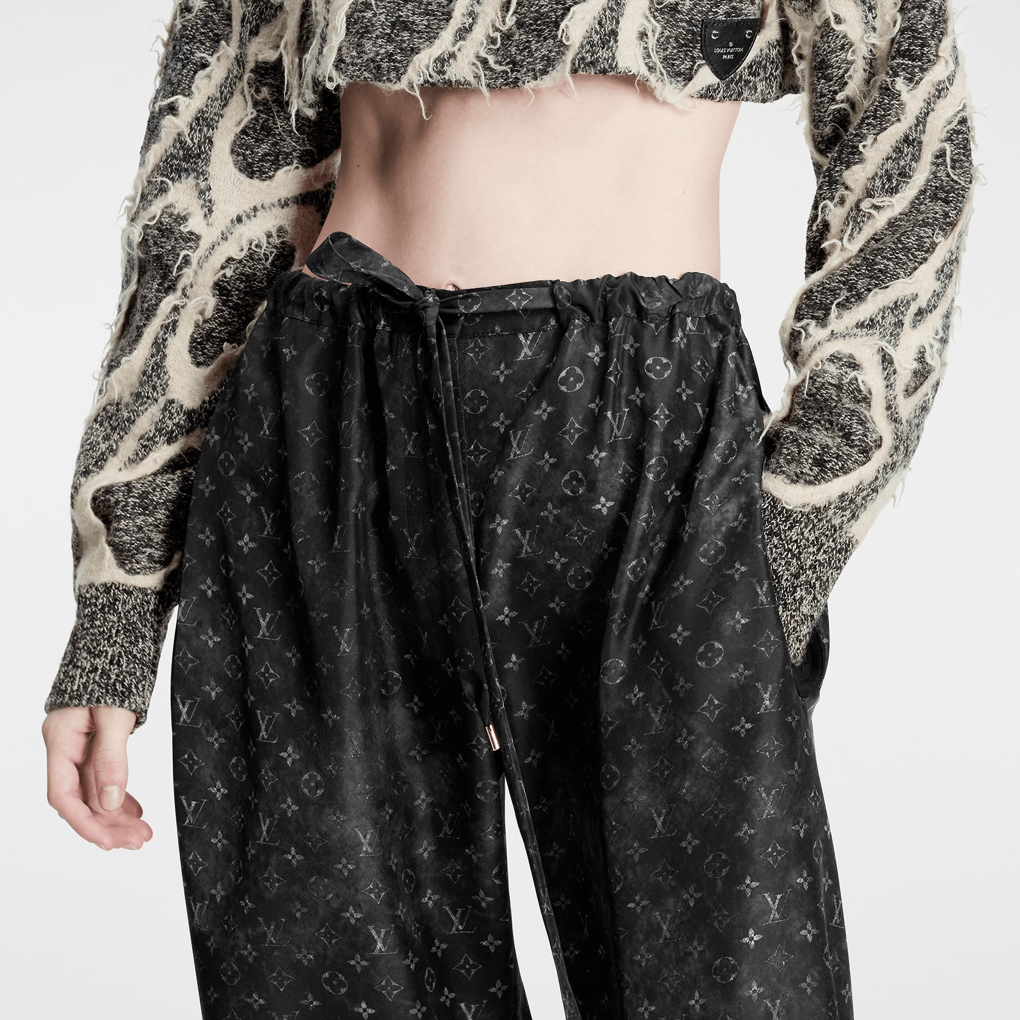Monogram Cloud Wide-Leg Pants - 4