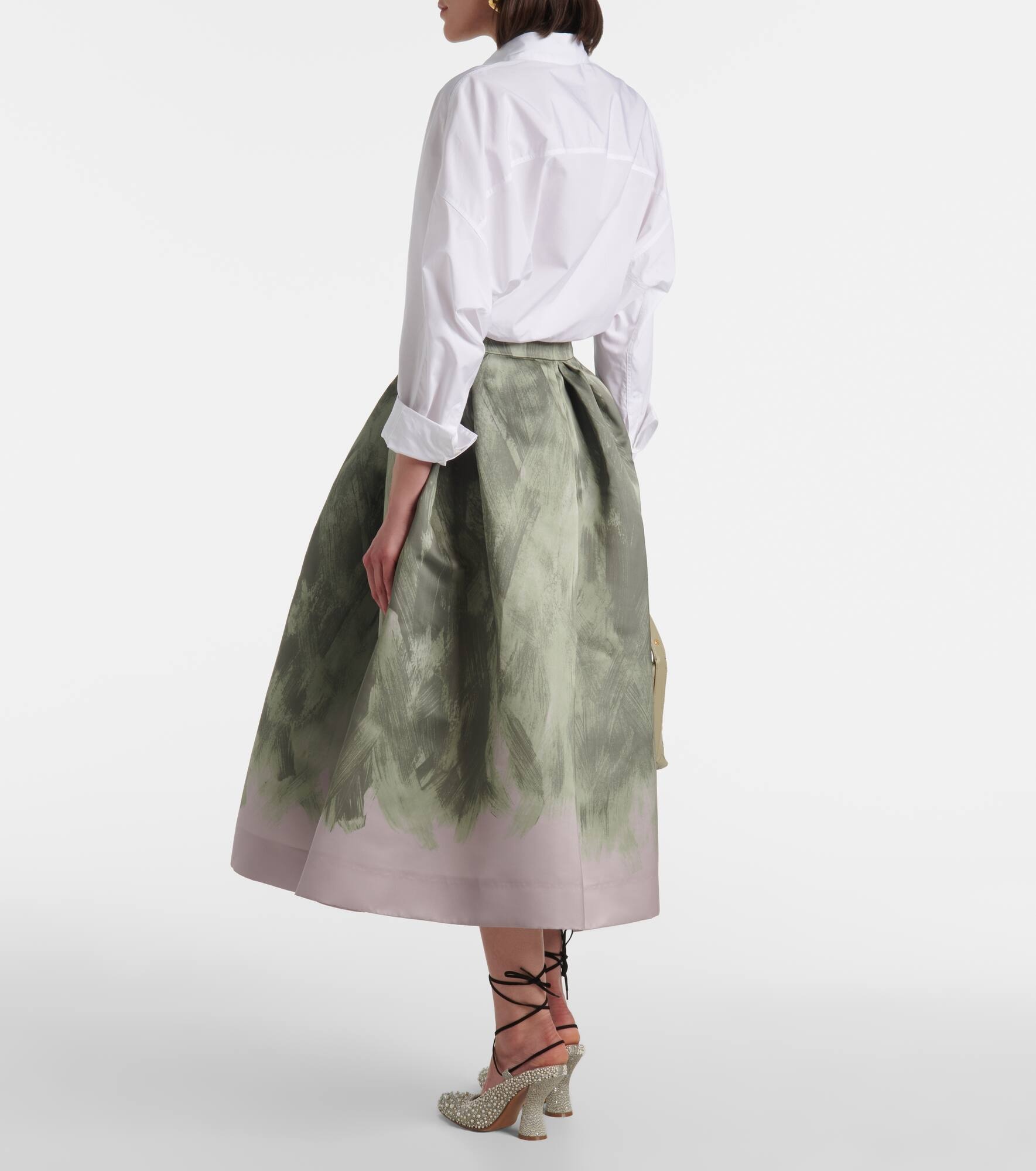 Satin midi skirt - 3