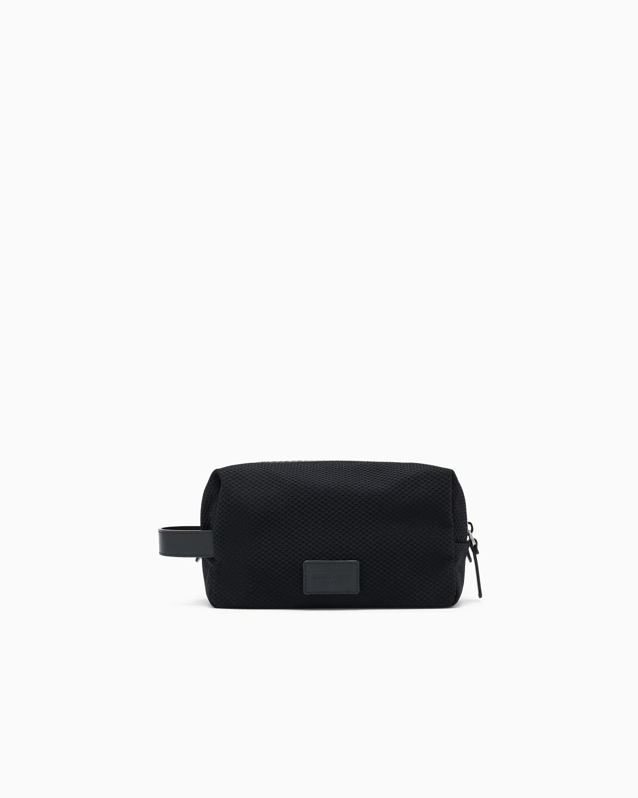 BEAUTY CASE IN MESH AND LEATHER - 1