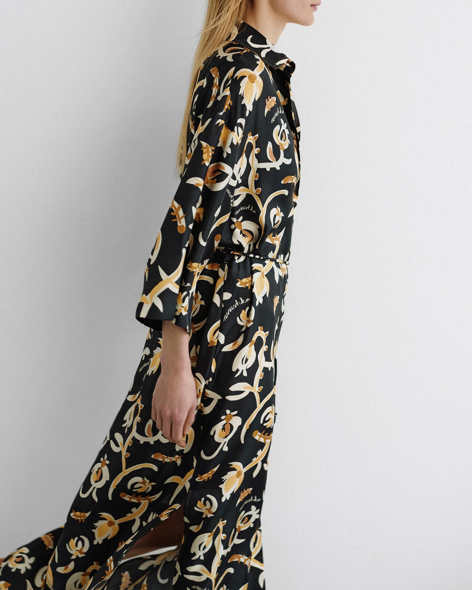Printed Silk Twill Shirt Dress - 4