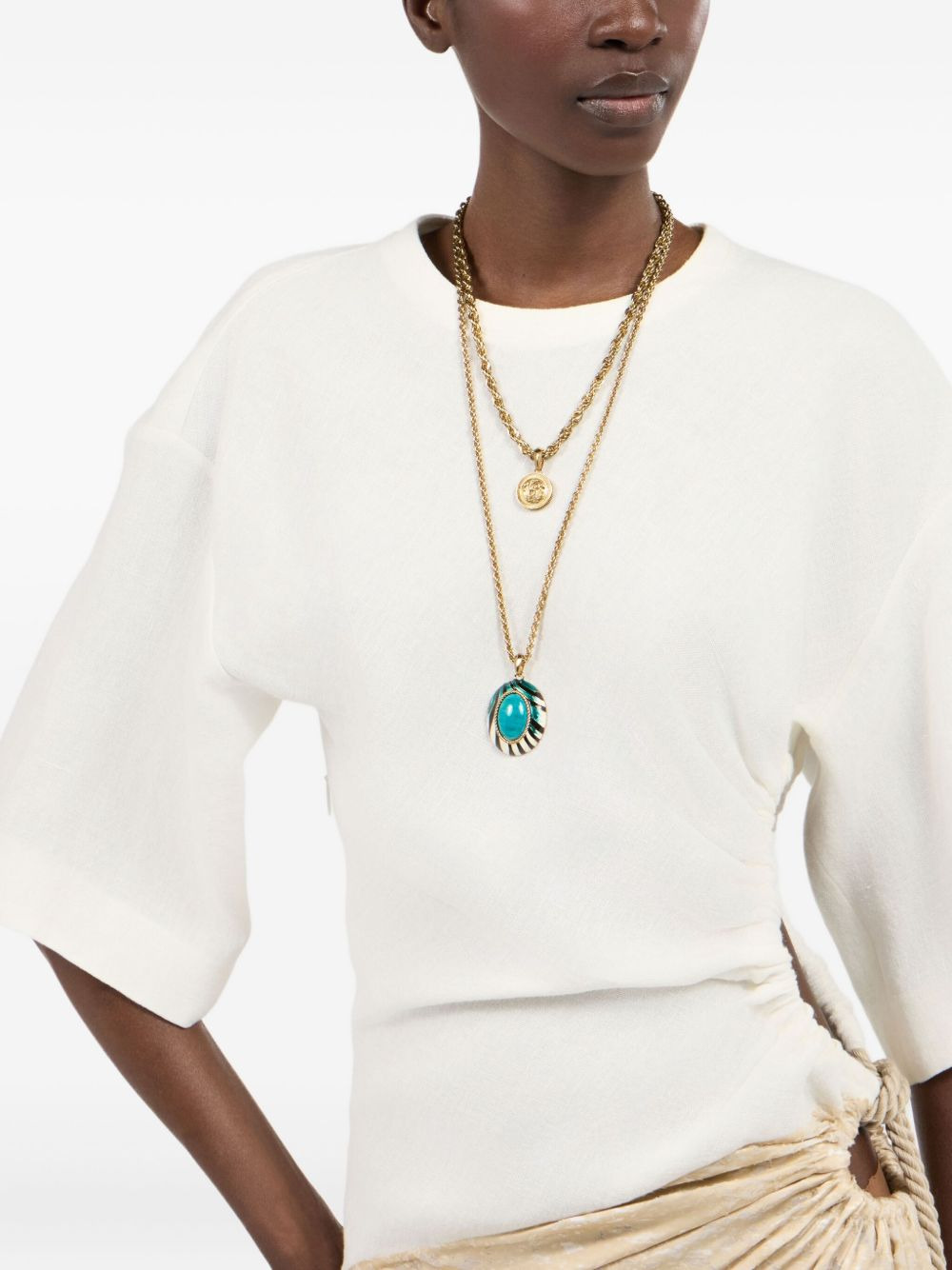 Ray Of Sea-print rope-chain necklace - 2