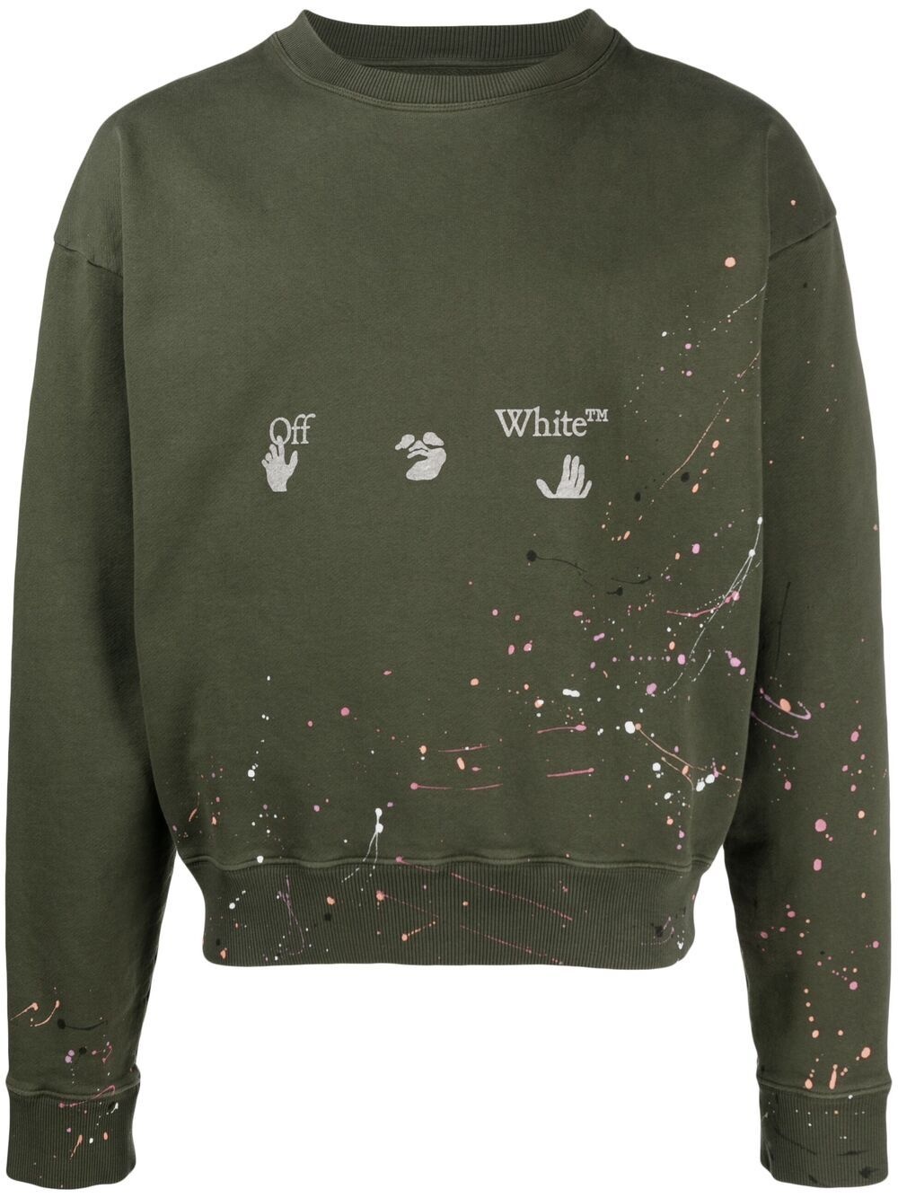 paint-splatter logo sweatshirt - 1