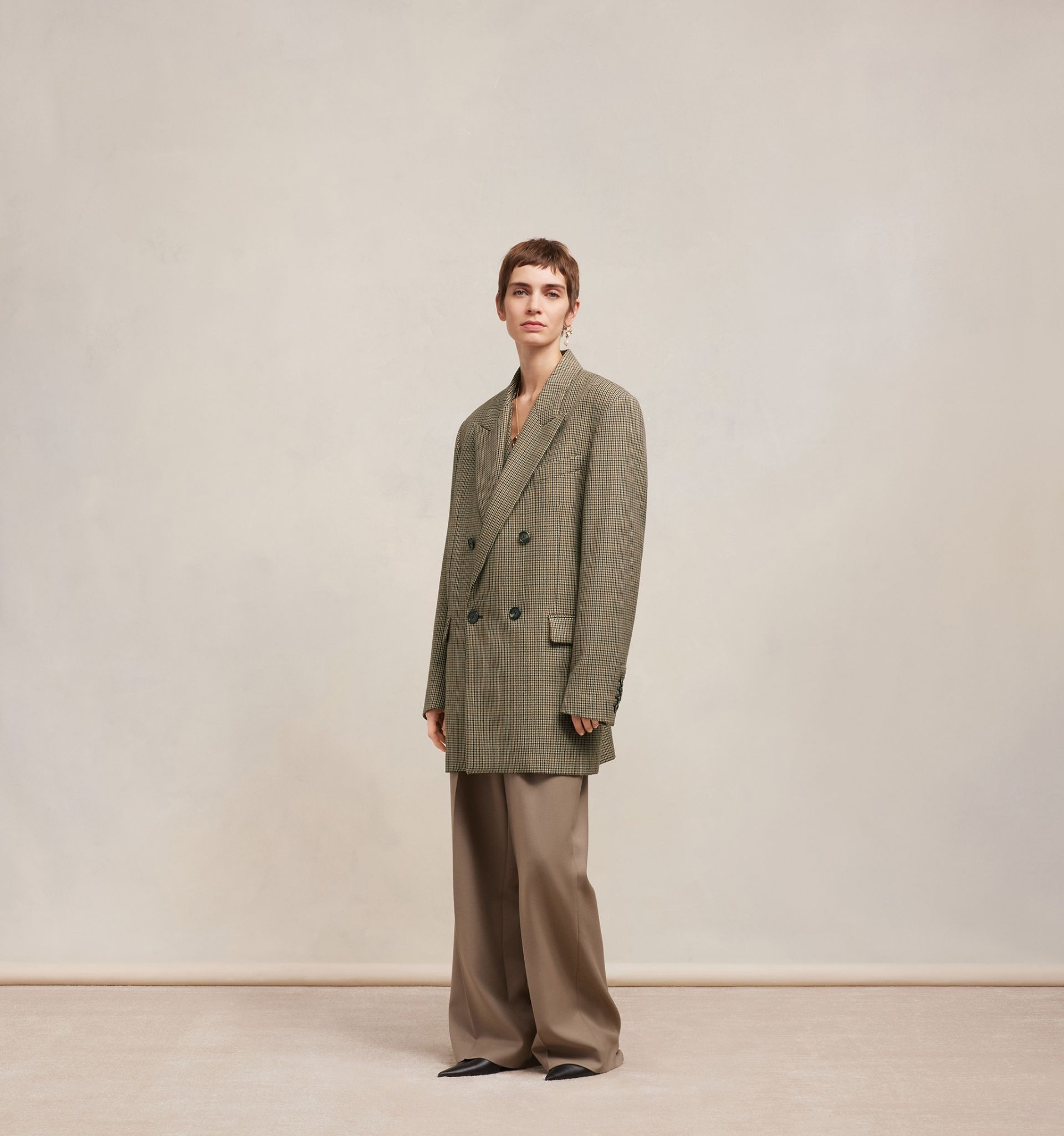 Double Breasted Oversized Jacket - 4