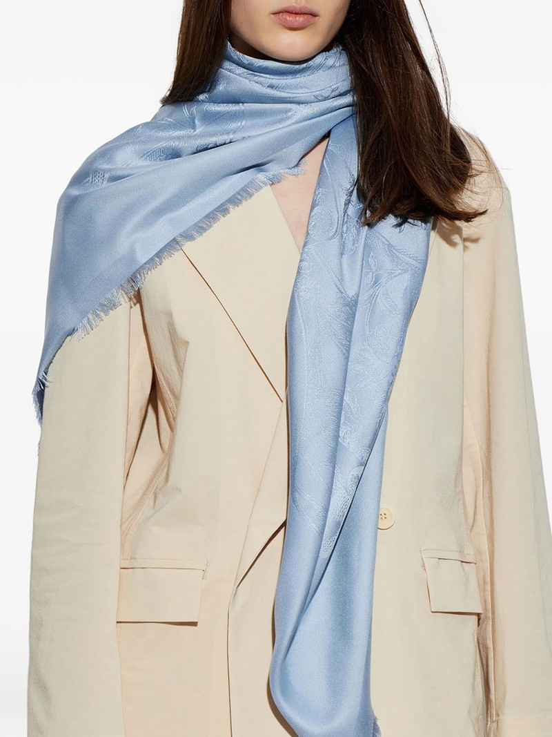 FERRAGAMO JACQUARD SILK SL PERGAMEN SHAWL outlook