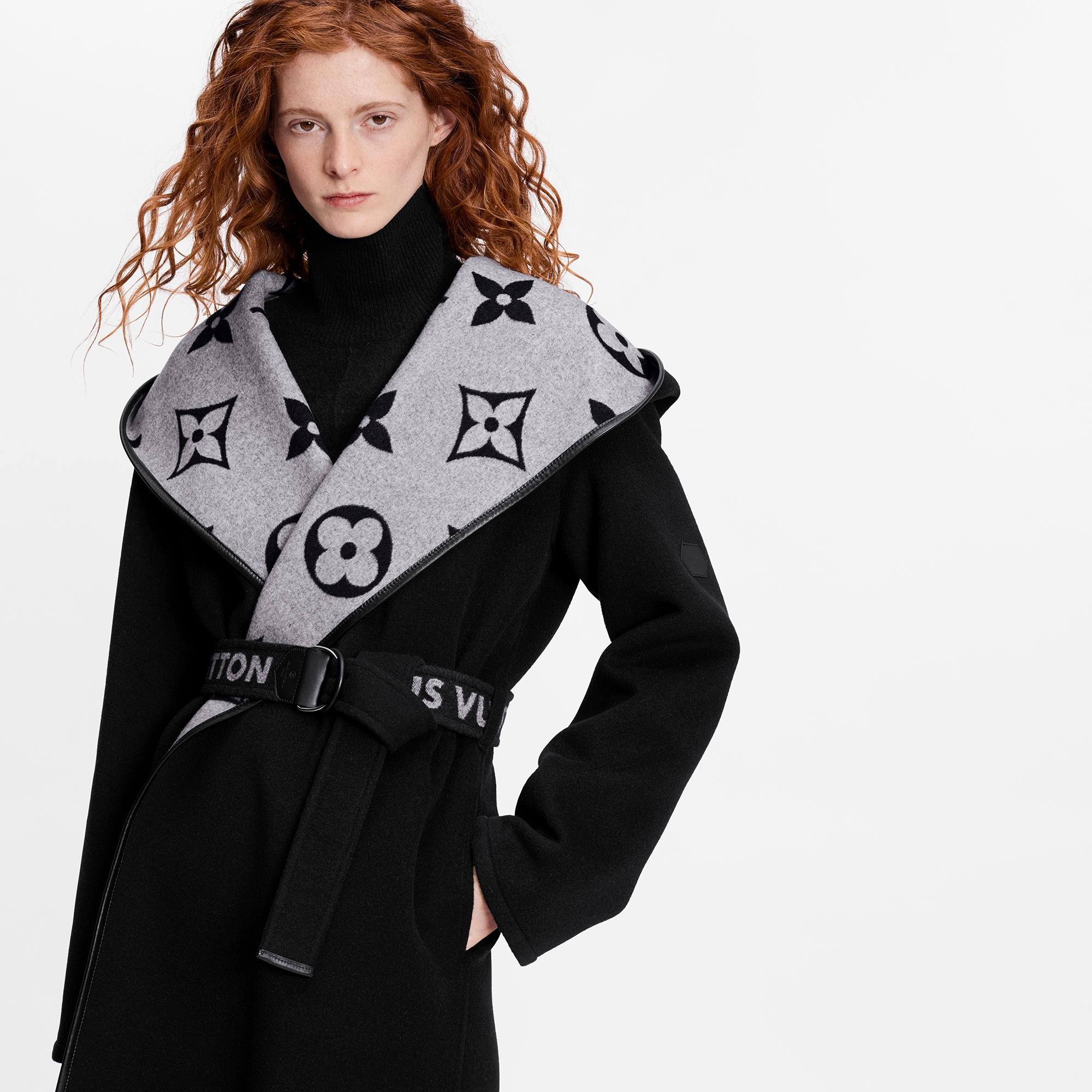 Belted Double Face Hooded Wrap Coat - 3
