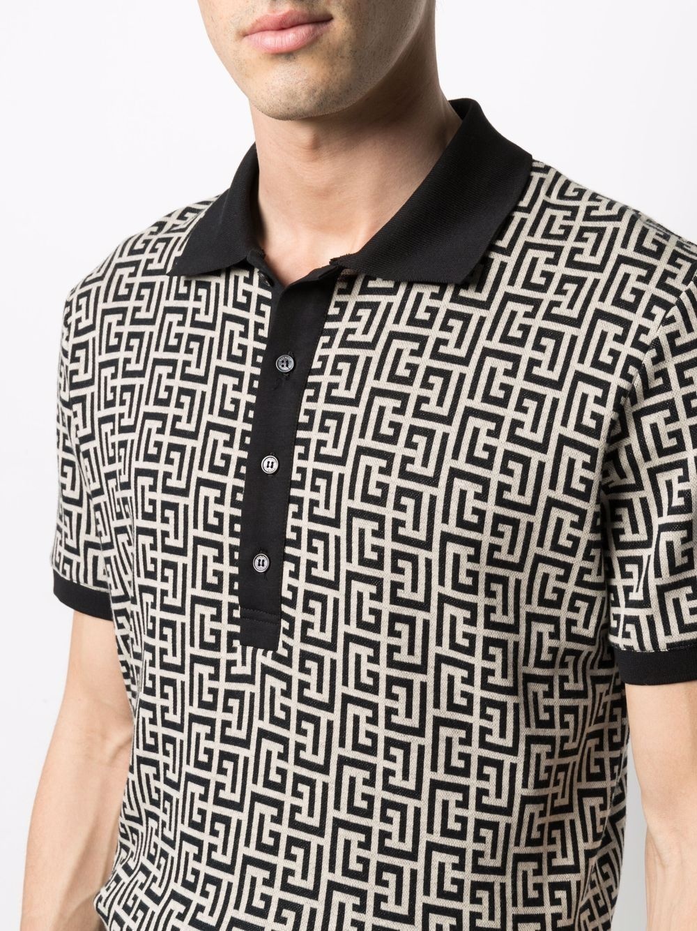 monogram-pattern polo shirt - 5