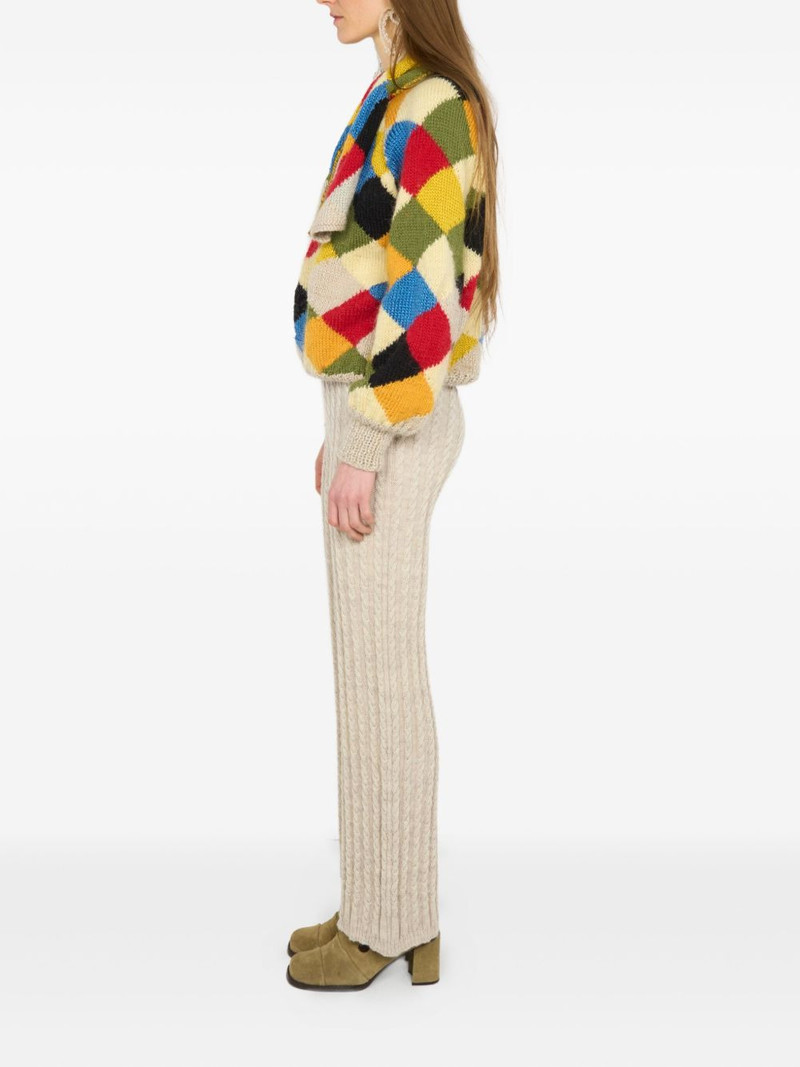 ANNTIAN diamond-pattern handknit sweater outlook