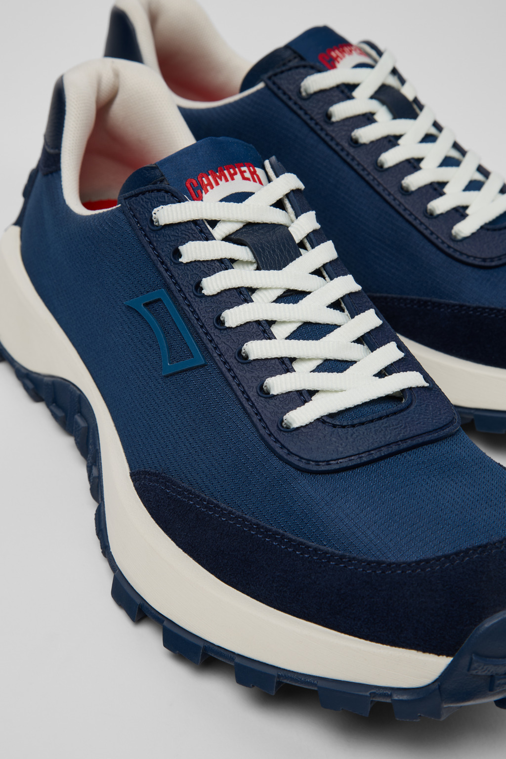 Blue Textile and Nubuck Sneakers for Men. - 2