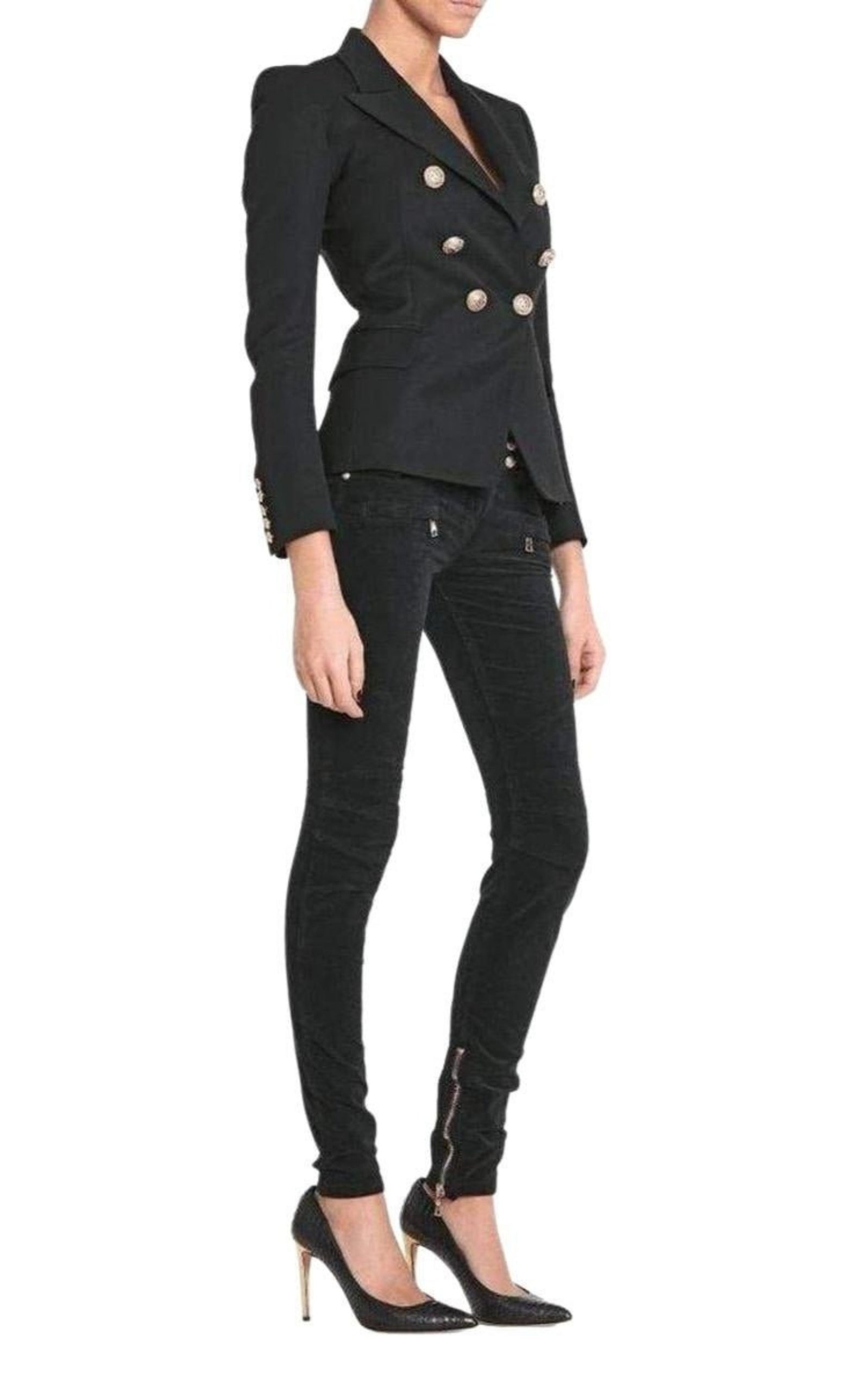 Velvet Biker Jeans - 3