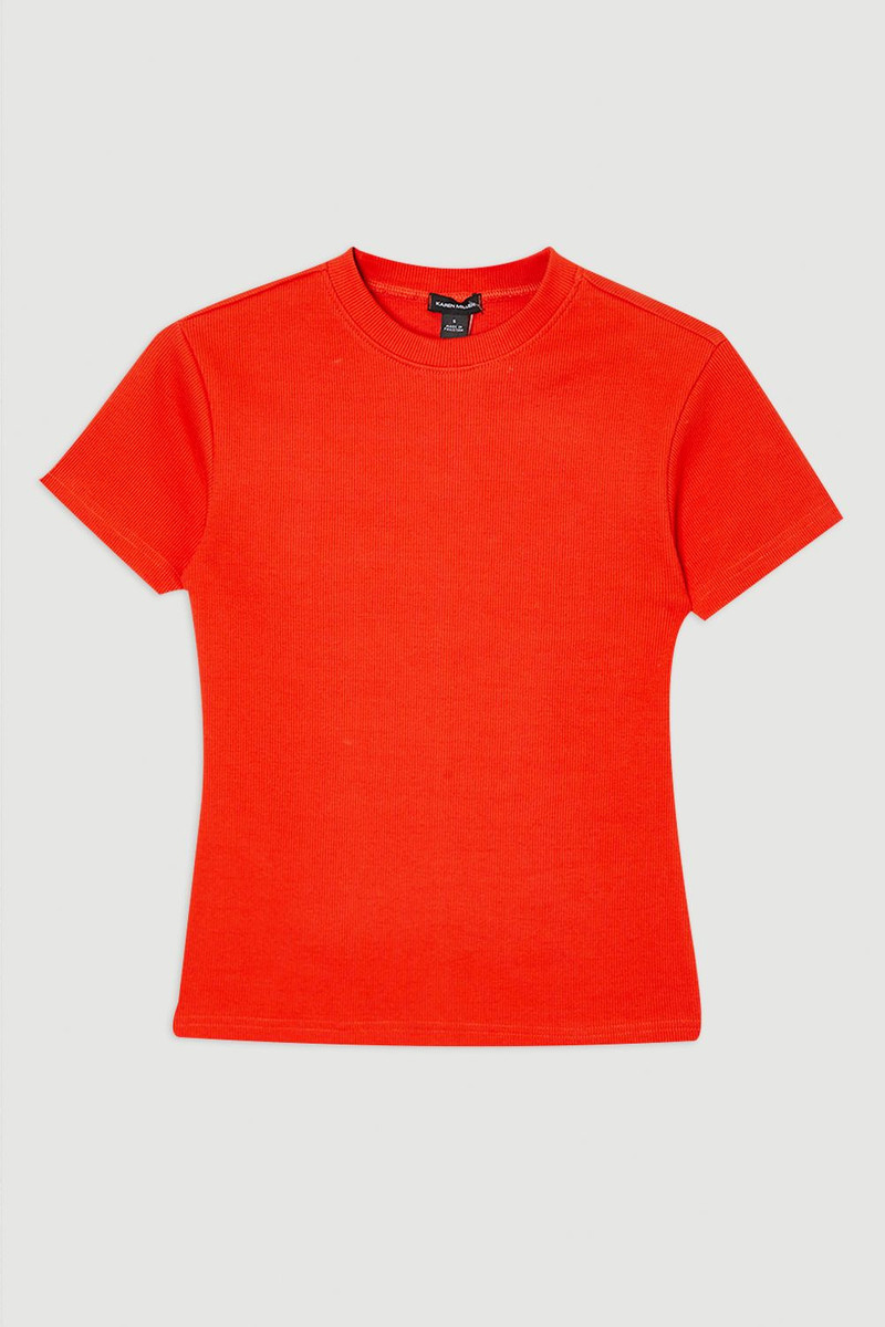 Compact Jersey Ribbed T-Shirt 4