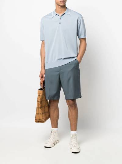 NEEDLES stripe-trim short-sleeve polo shirt outlook