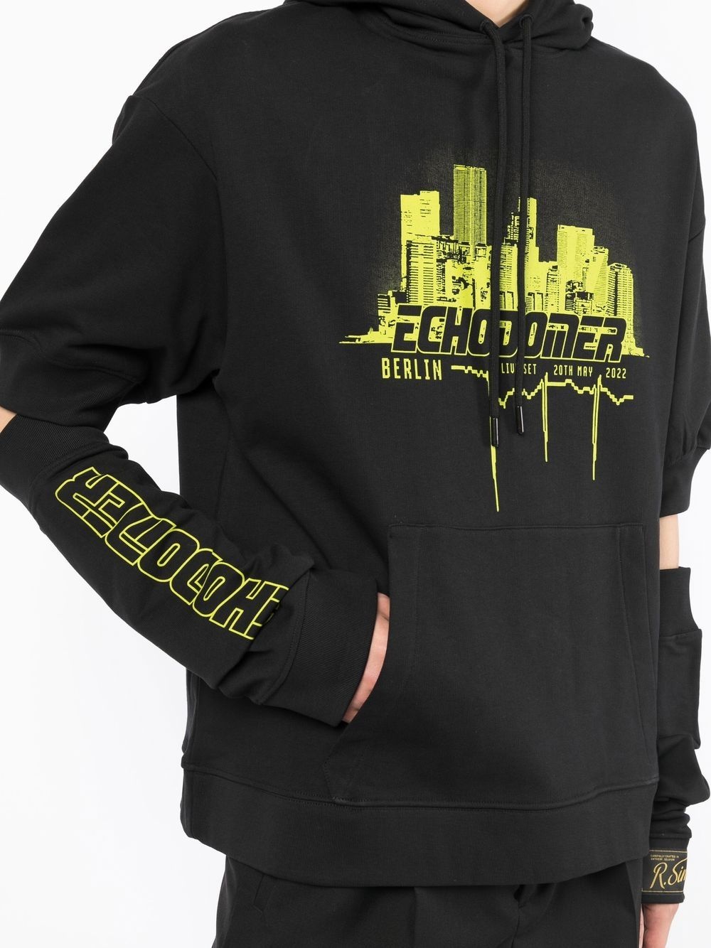 'Echodomer' separate-sleeve hoodie - 5