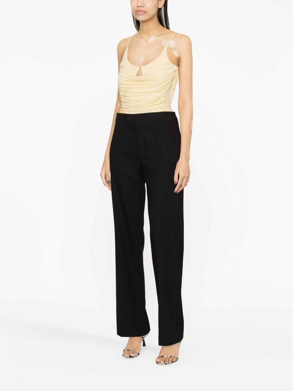high-waisted tailored trousers - 4