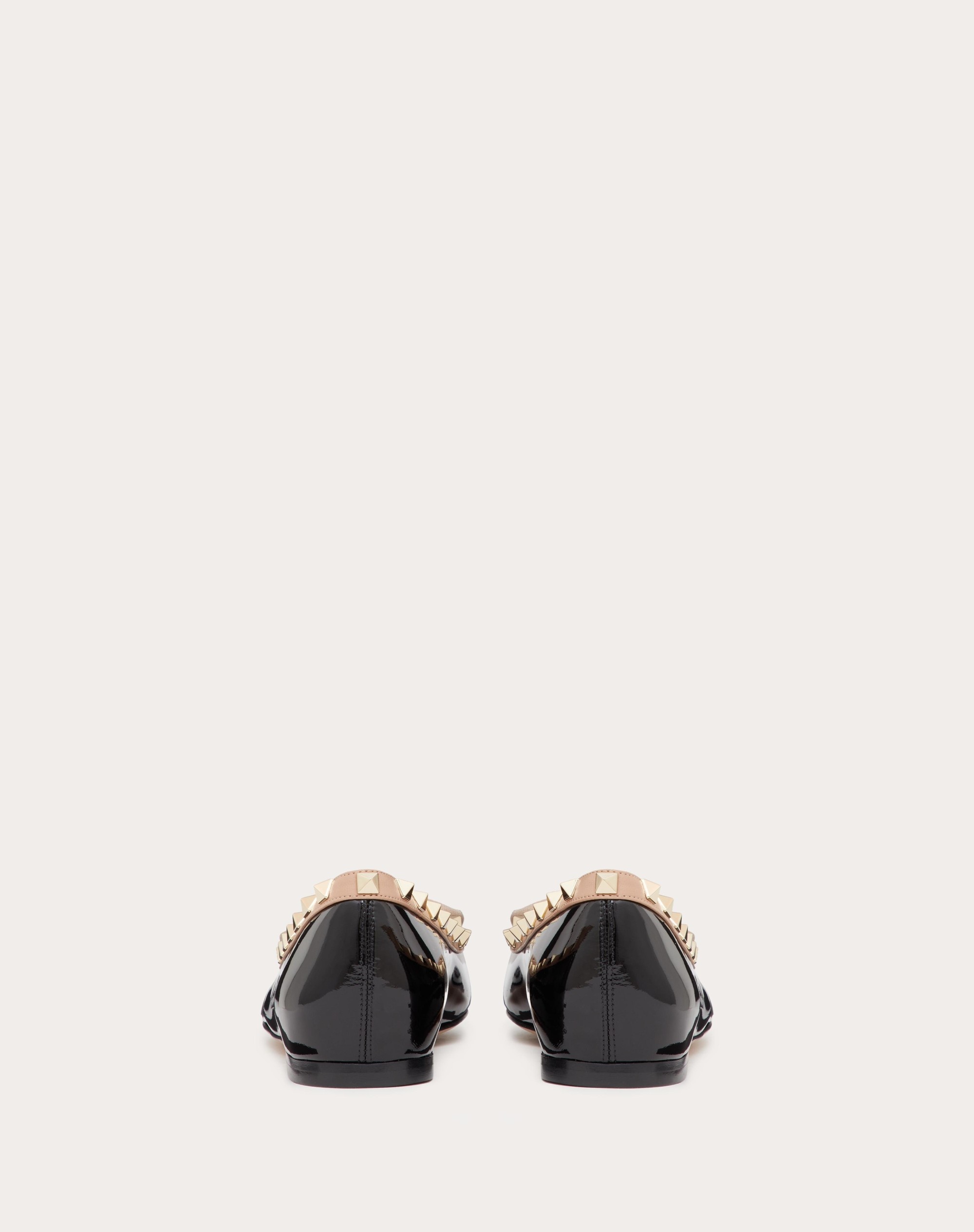 ROCKSTUD PATENT LEATHER BALLERINA - 3