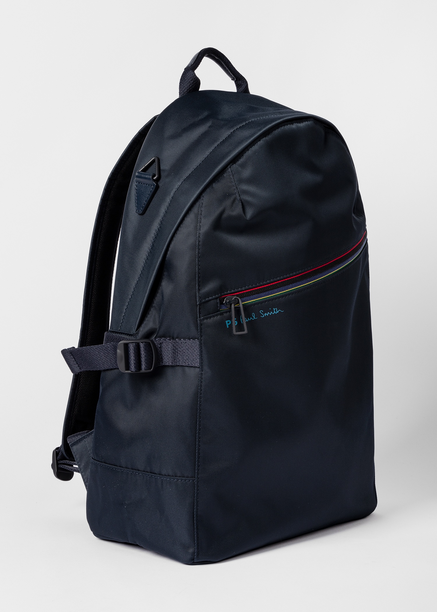 Navy 'Sports Stripe' Nylon Backpack - 2