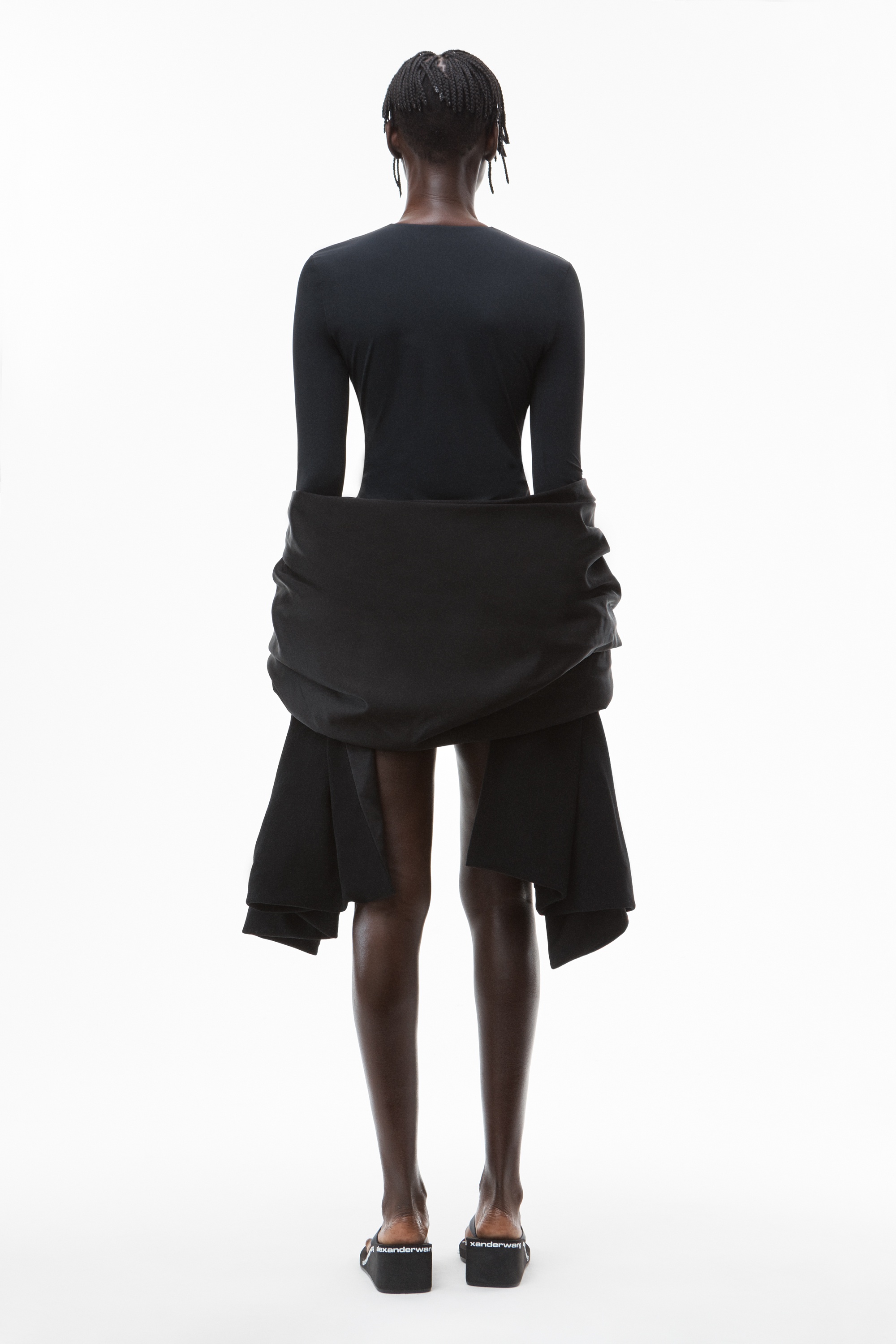 CRYSTAL LOGO BODYSUIT IN SCULPTED JERSEY - 3