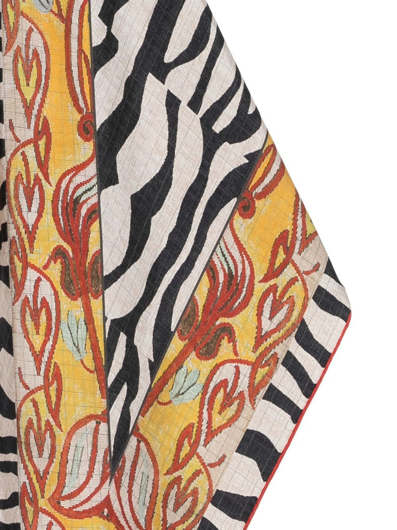 zebra-print floral scarf 1