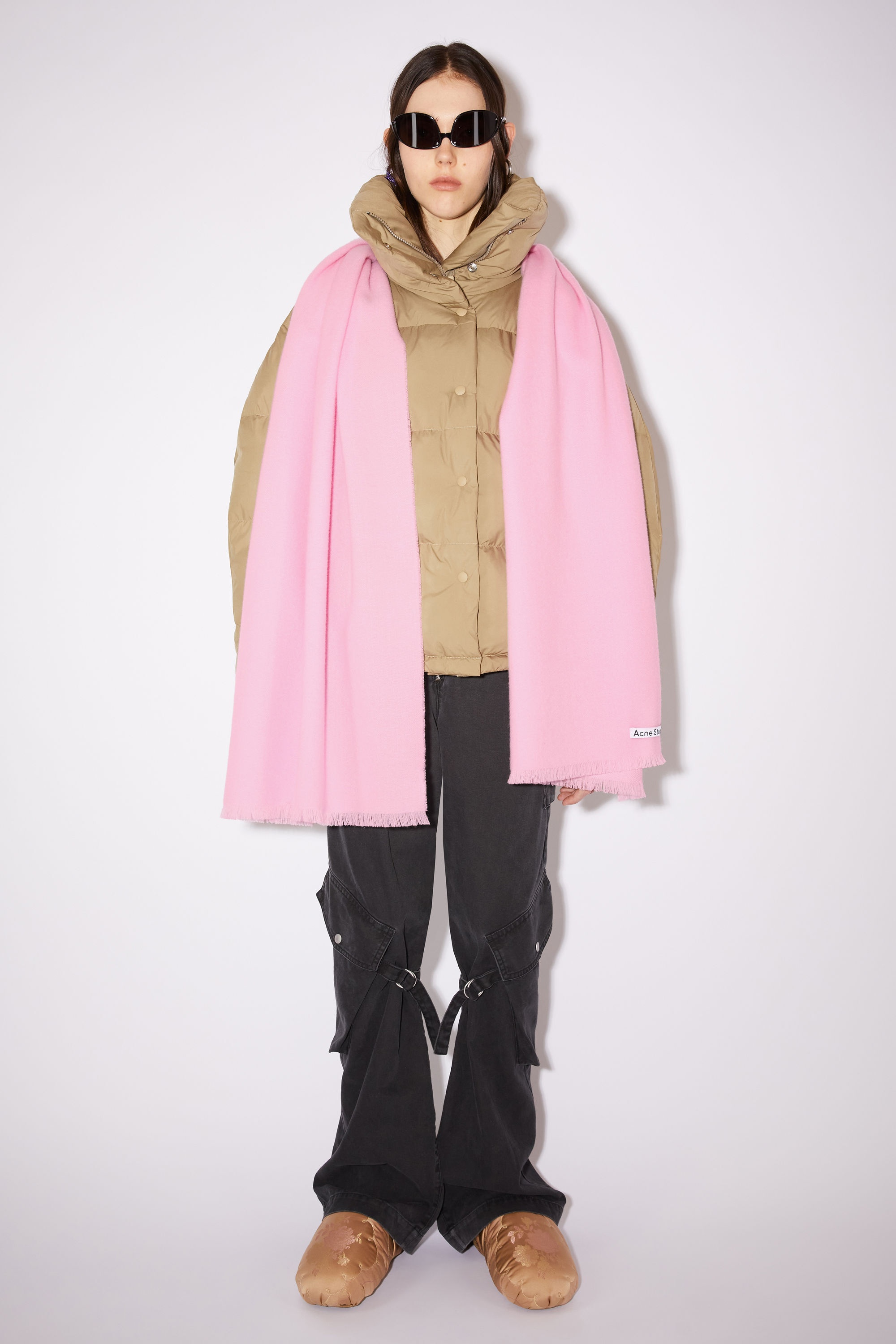 Wool scarf - Pale Pink - 2
