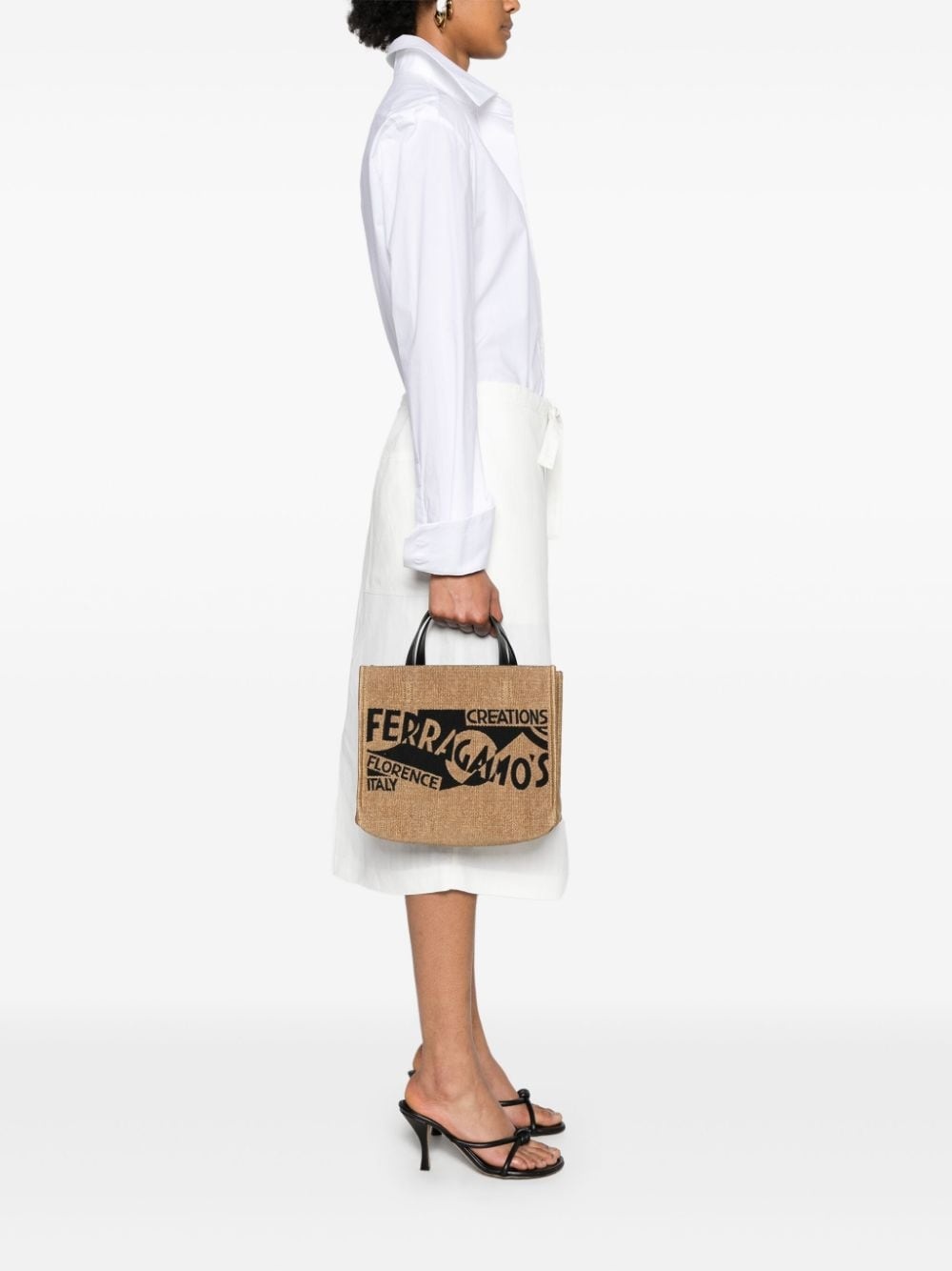 small logo-embroidered tote bag - 2