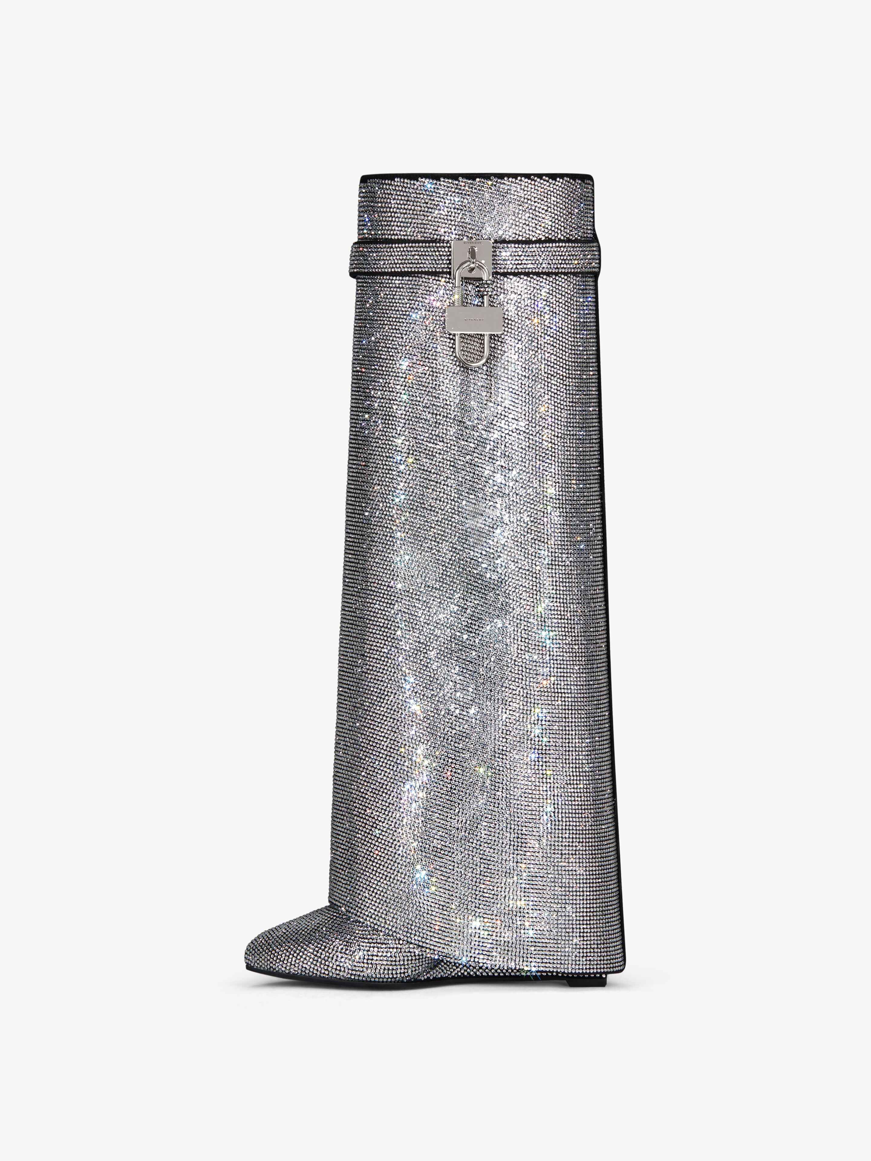 SHARK LOCK BOOTS IN SUEDE WITH STRASS - 3