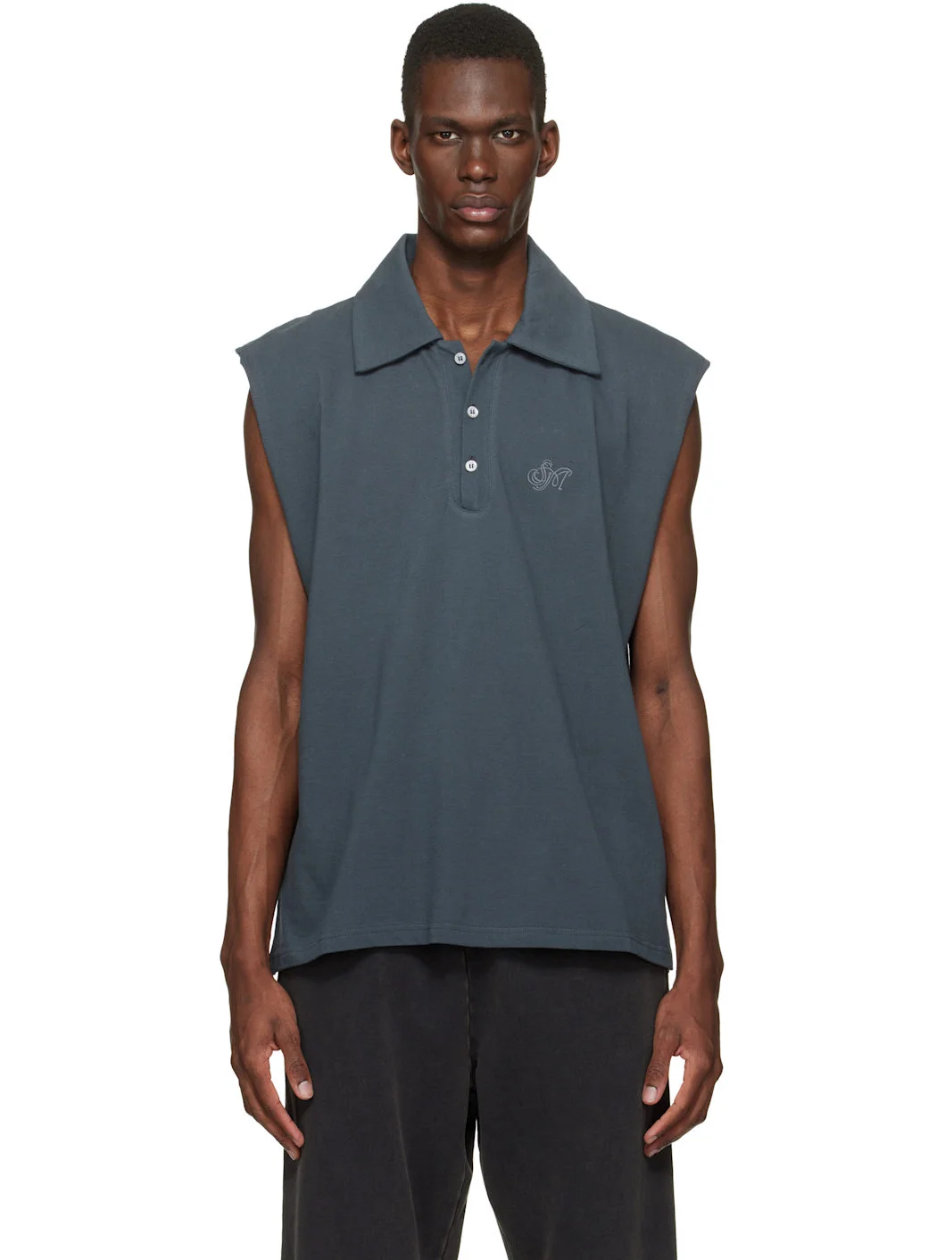 Gray Sailor Vest Polo - 1