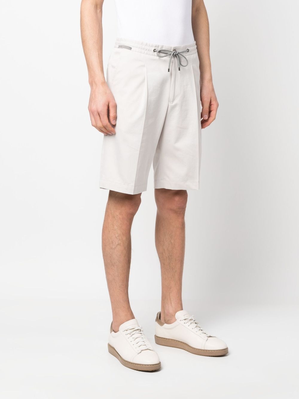 drawstring-waist chino shorts - 3