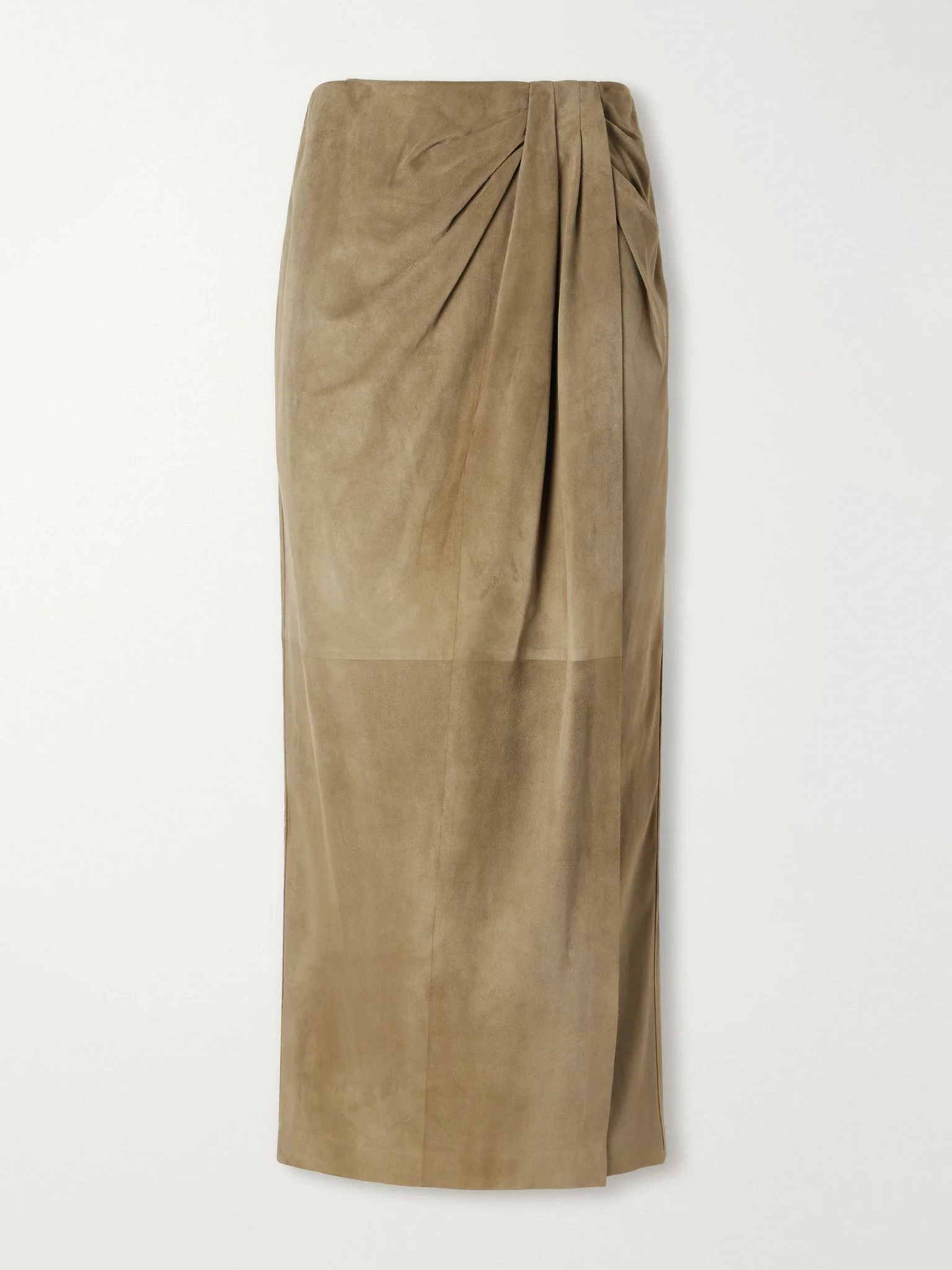 Teegan suede midi skirt Army green - 1