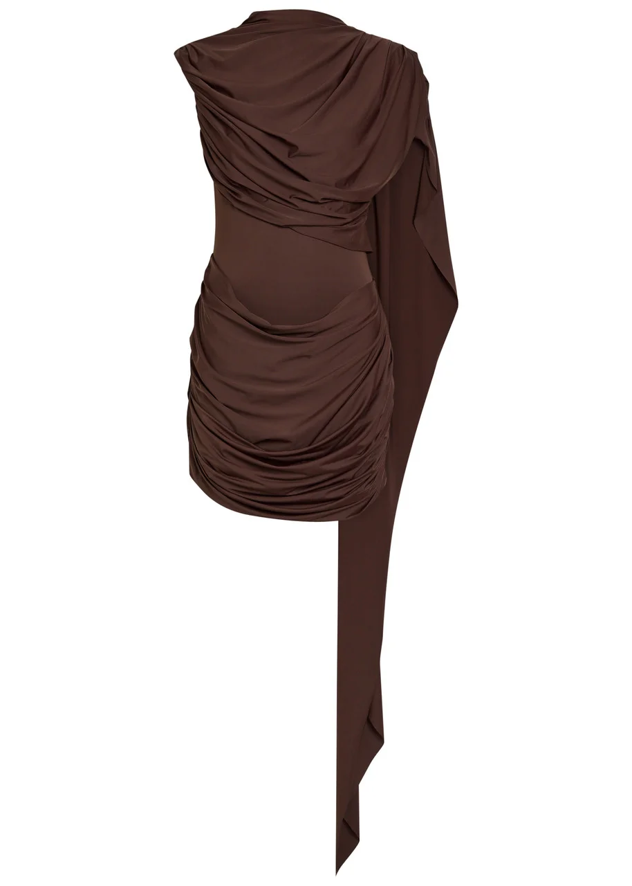 DE LA Vali Elara Draped Stretch-jersey Mini Dress - 1