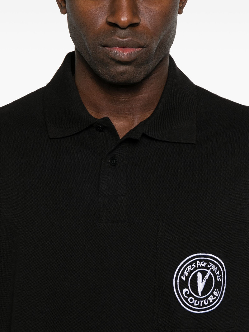 VERSACE JEANS COUTURE V-Emblem Polo Shirt outlook
