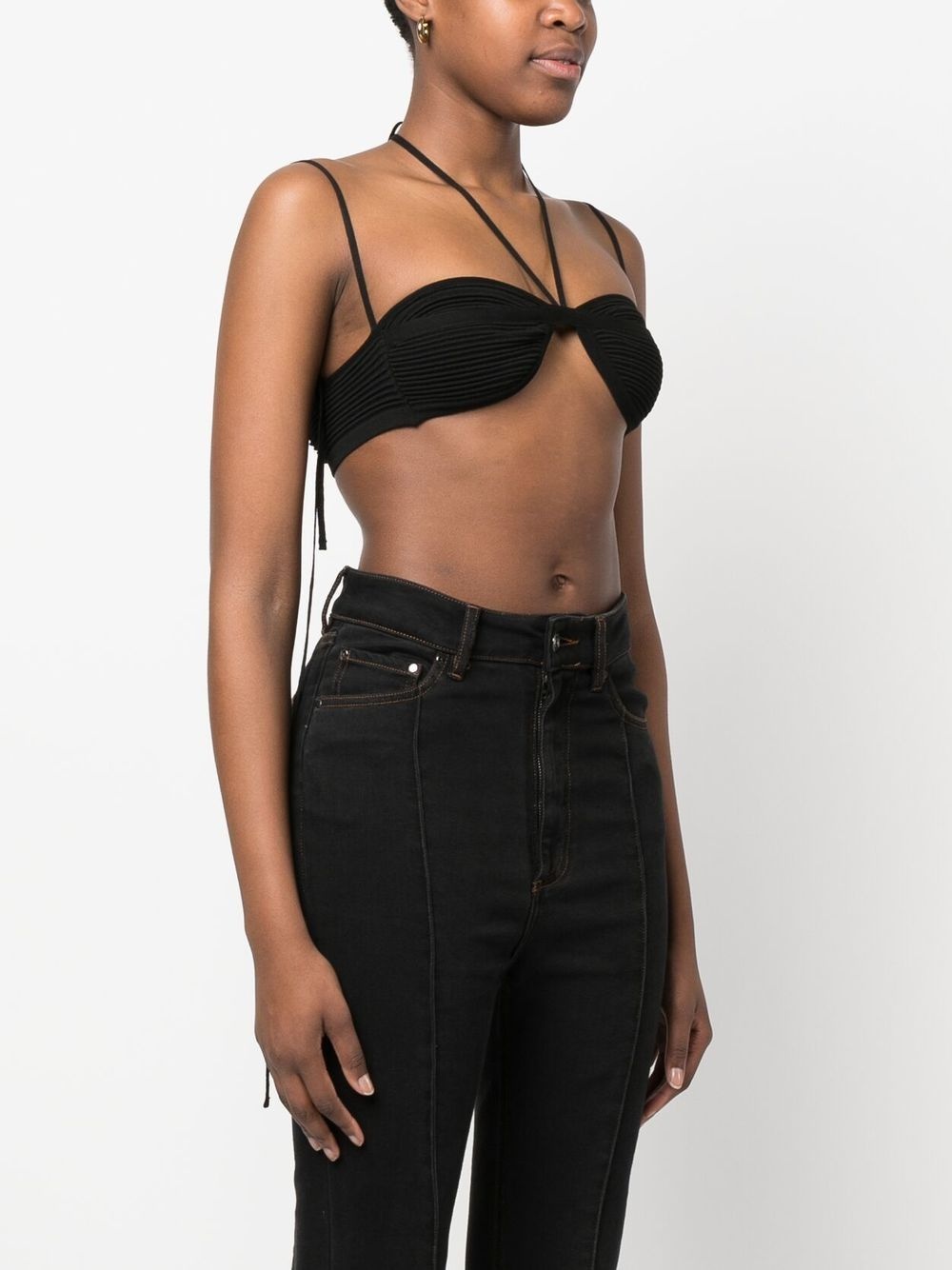 ribbed-detail top - 3