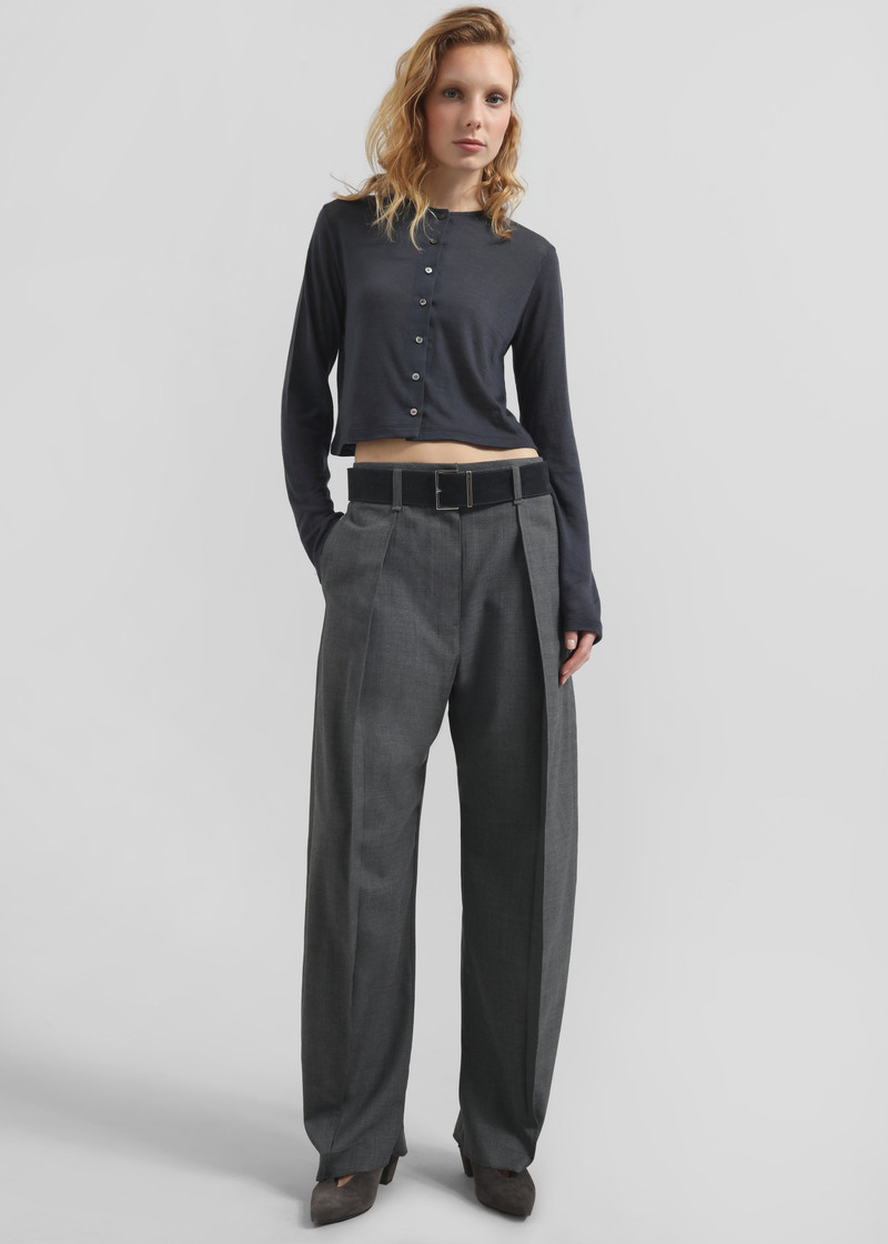 Vinni Thin Wool Cardigan - Navy 5