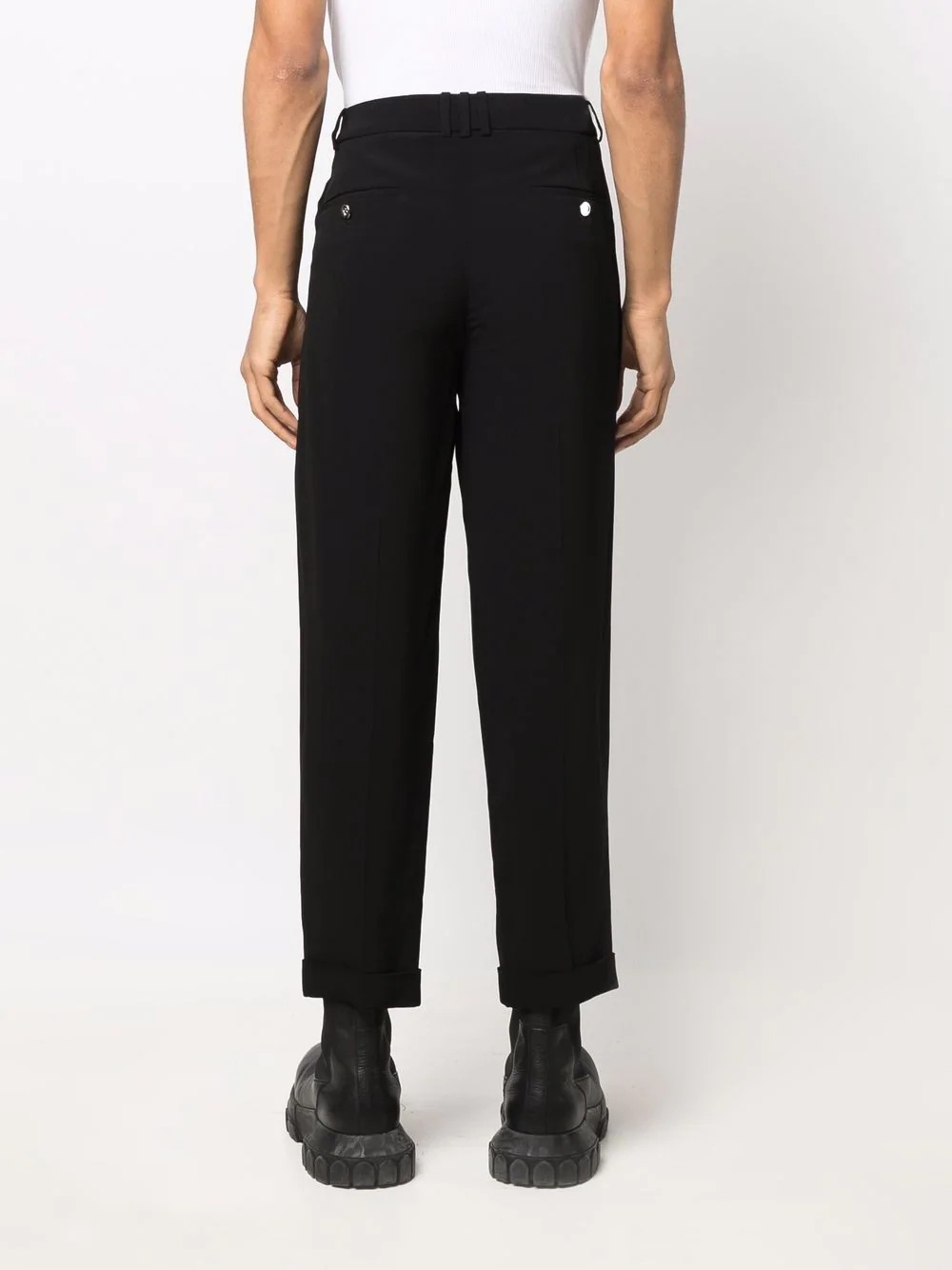 mid-rise straight-leg trousers - 4