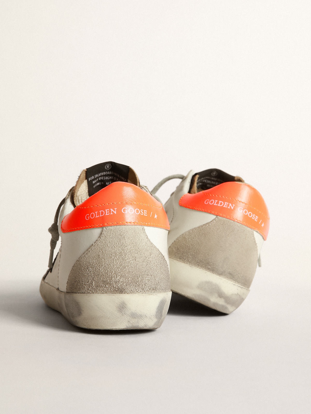 ☆人気☆【Golden 】☆SUPERSTAR LEOPARD TAB SNEAKERS☆ Golden Goose Super-Star in cream mesh with glitter star and
