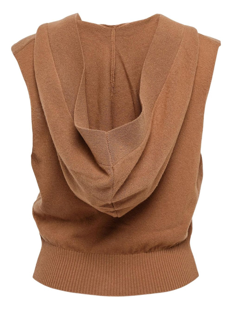Stella McCartney hooded sleeveless cardigan outlook