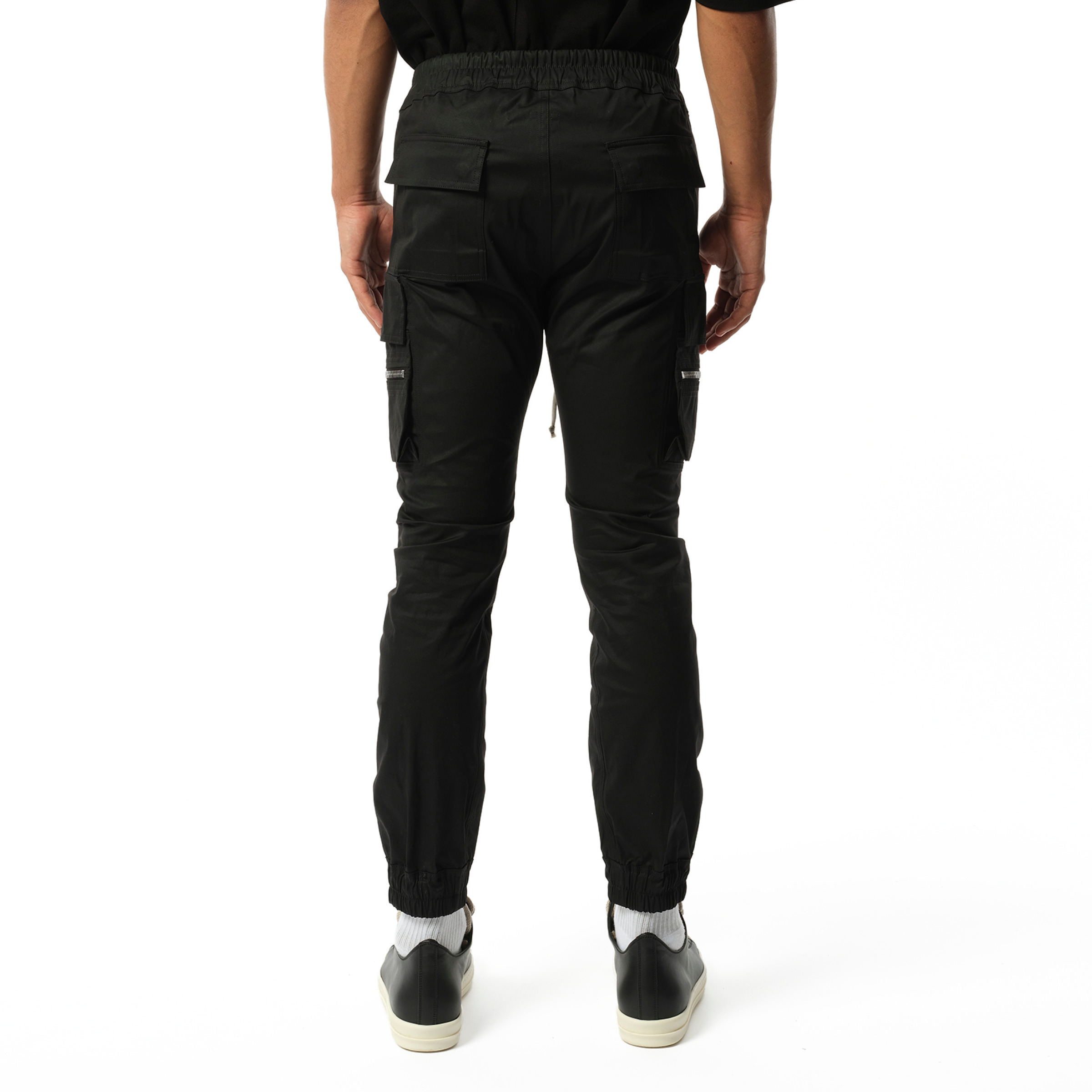 Cotton Poplin Mastodon Cargo Pants in Black - 6