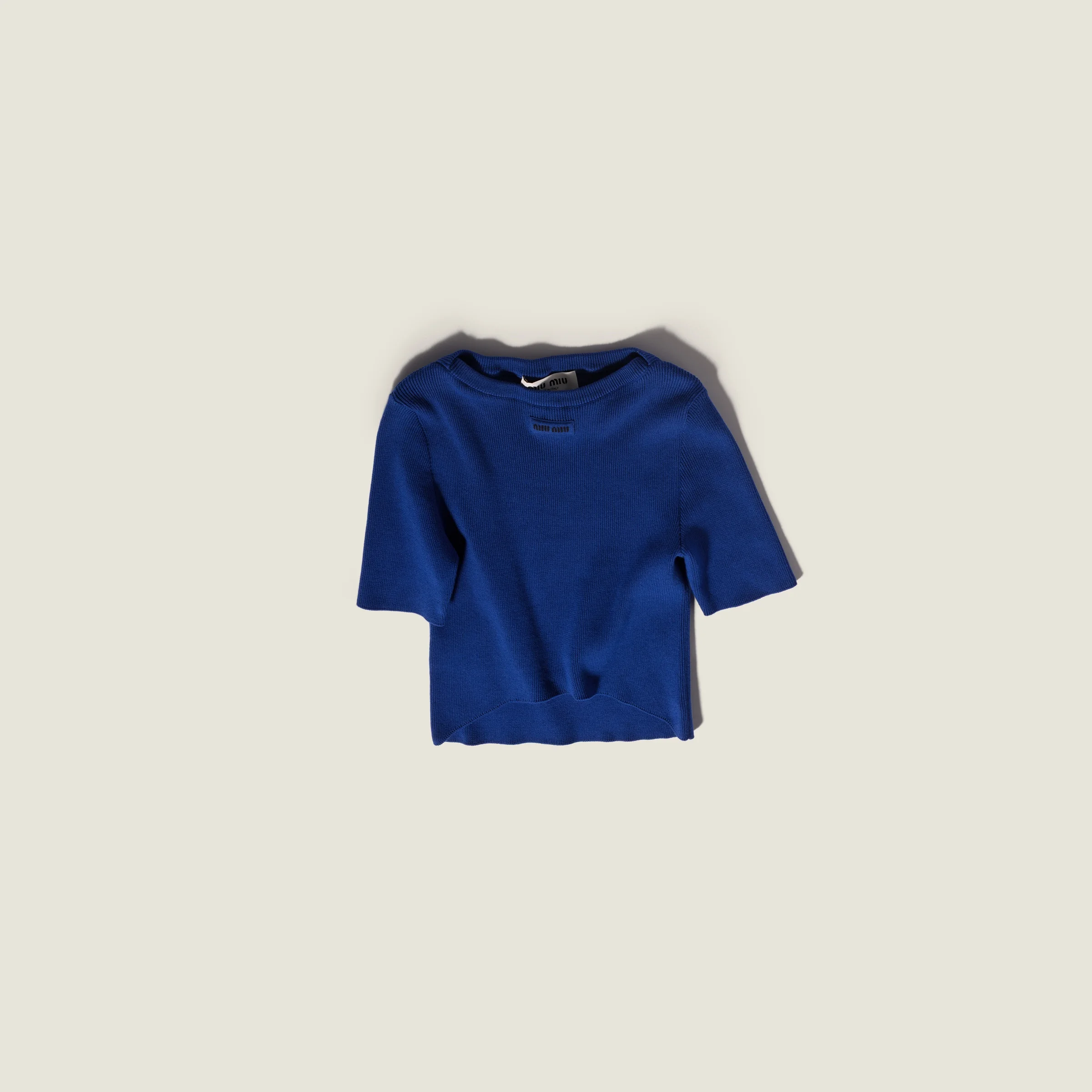Cotton boat neck sweater - 1