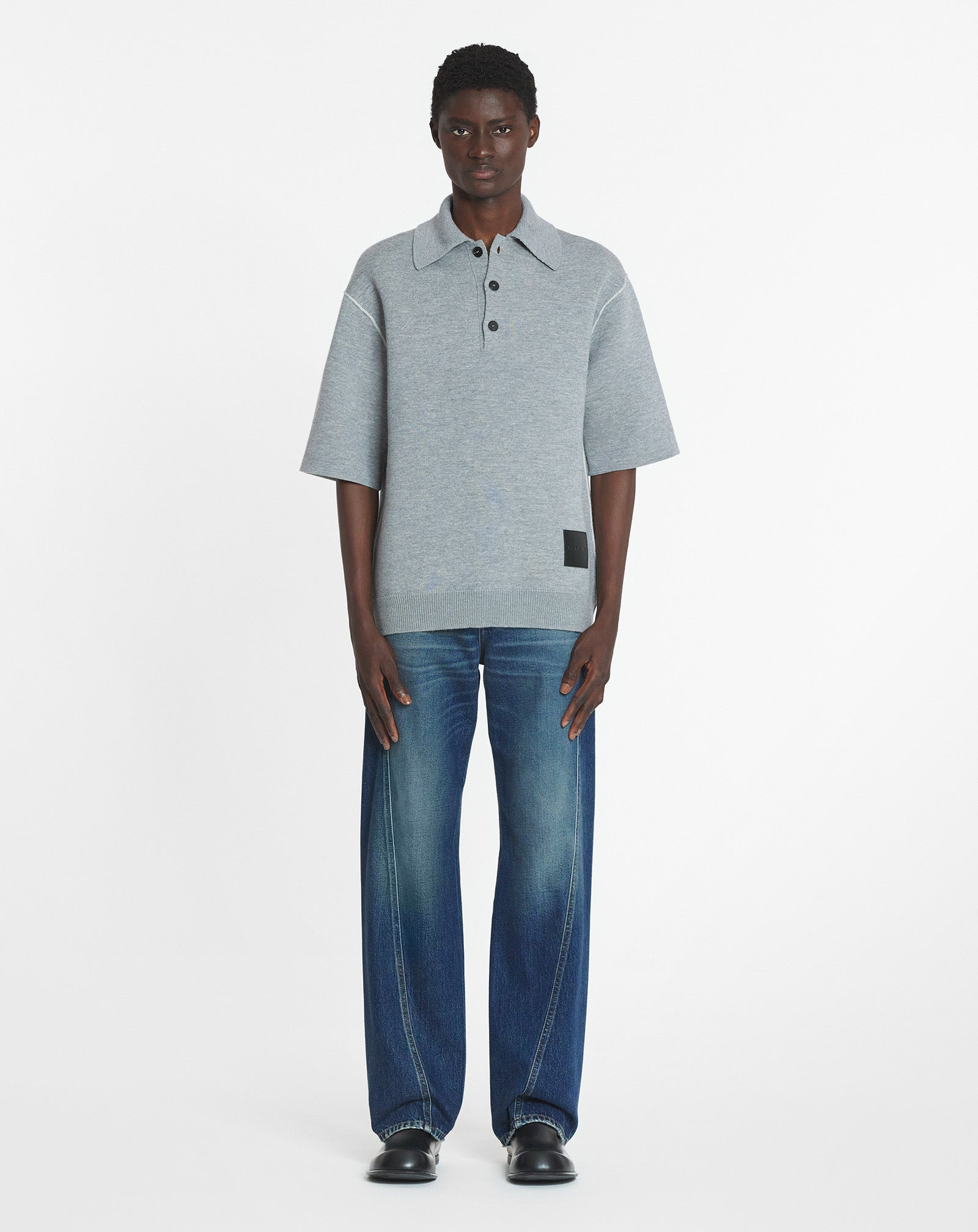 OVERSIZED WOOL POLO SHIRT - 2
