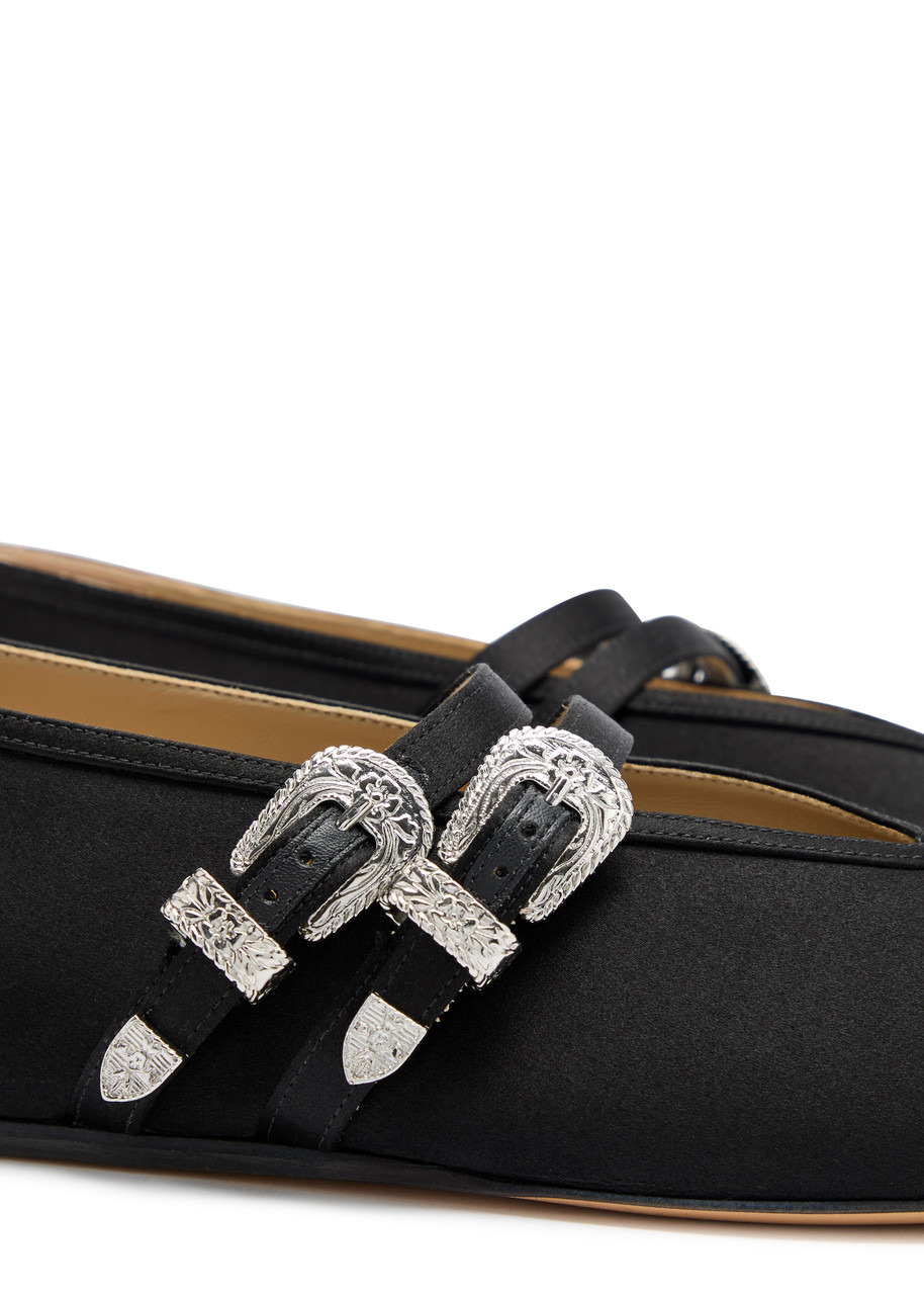 LE Monde Beryl Claudia Satin Ballet Flats - 4