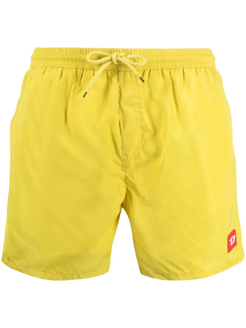 logo-patch drawstring-waist swim shorts - 1