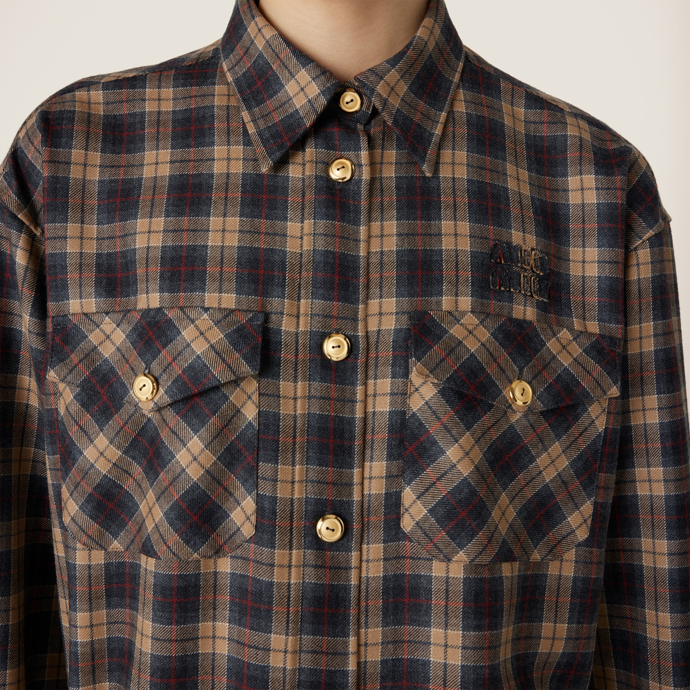 Wool tartan shirt - 4