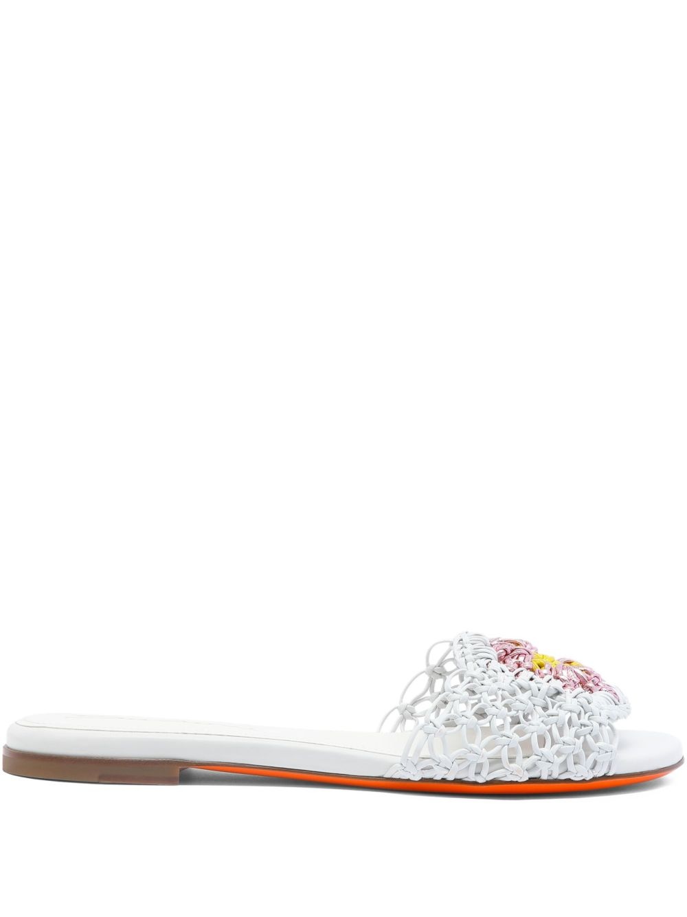 interwoven leather slides - 1