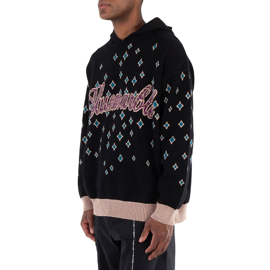 Bluemarble Jacquard Rhinestoned Hooded Jumper - 5