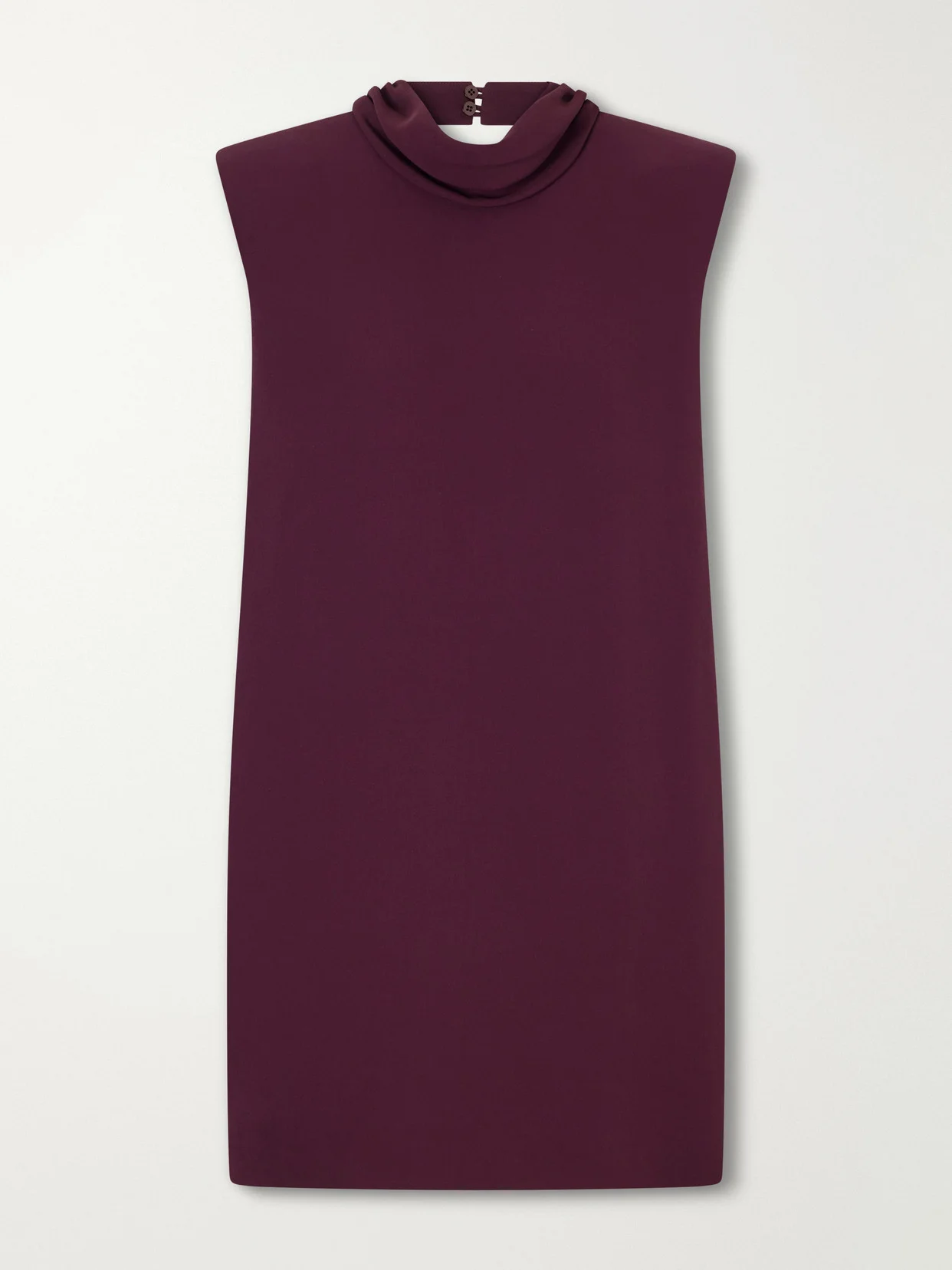 Draped Silk-cady Turtleneck Mini Dress - 1