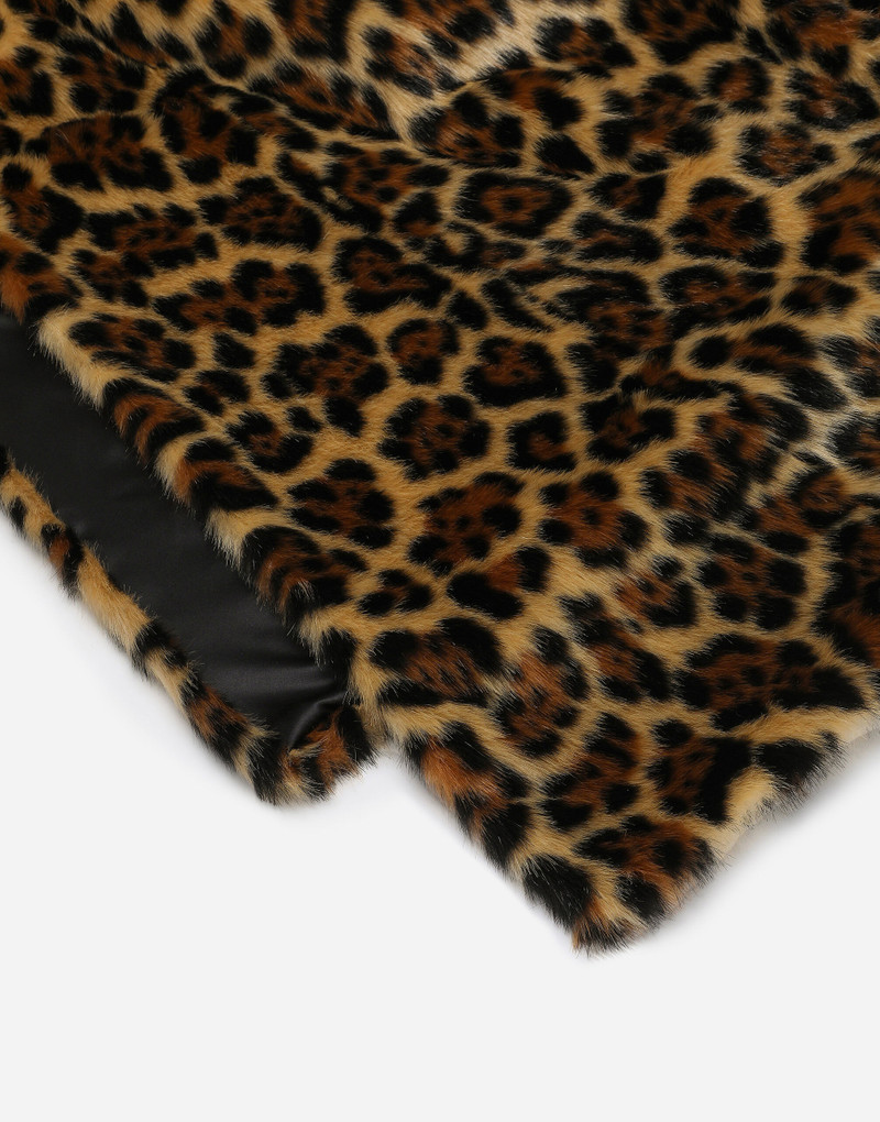 Long leopard-print faux fur coat 12