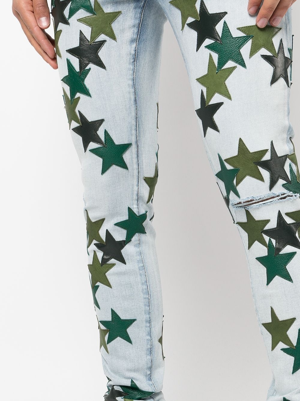 star-patch skinny jeans - 5