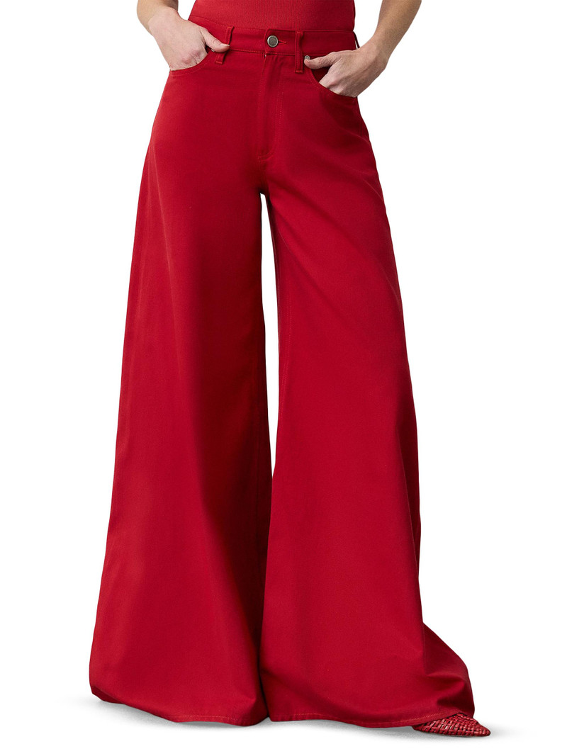 Women's Collen Wide-Leg Jeans - Bright Red 3