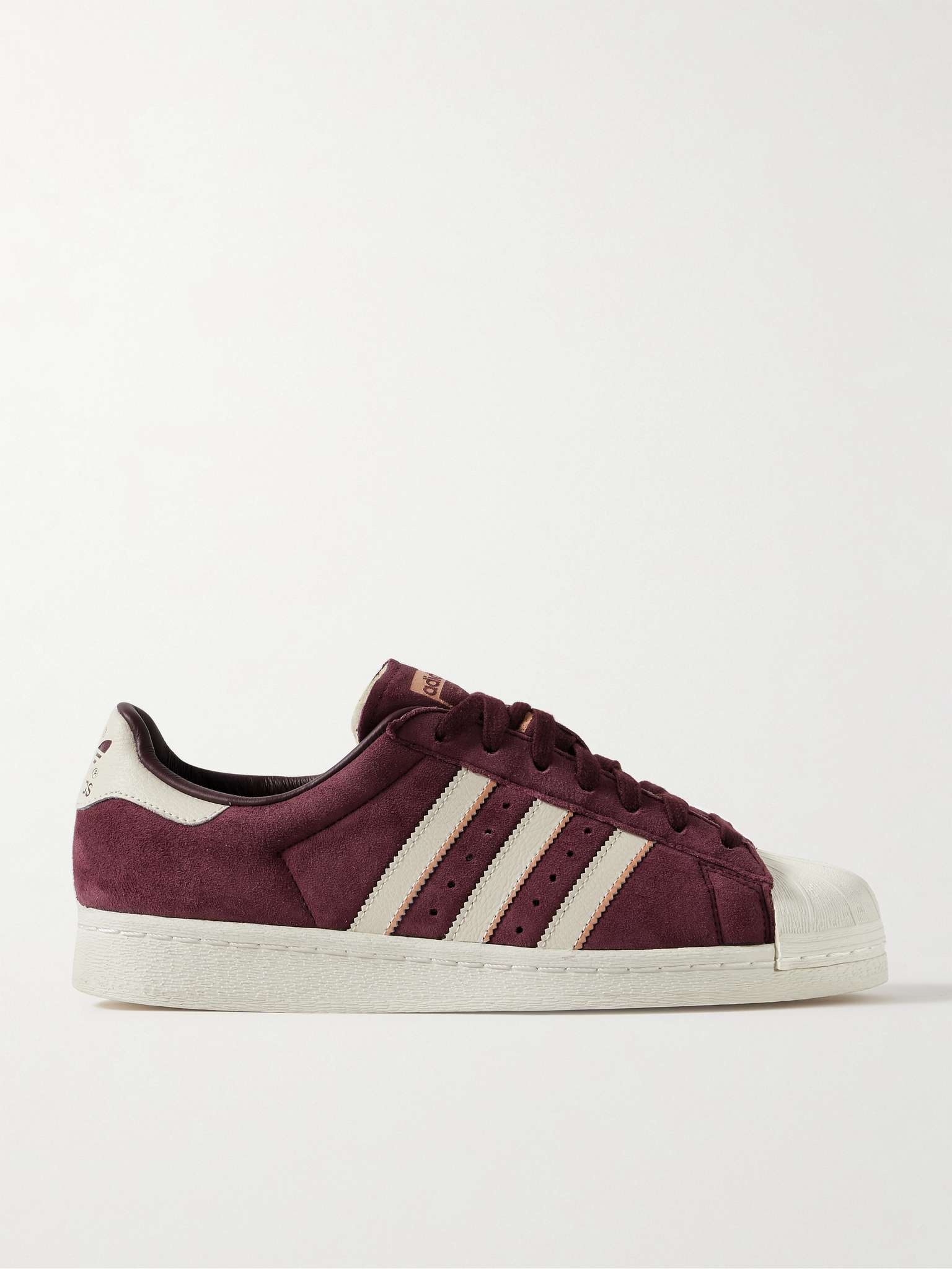 adidas Originals Superstar 82 Leather and Rubber-Trimmed Suede