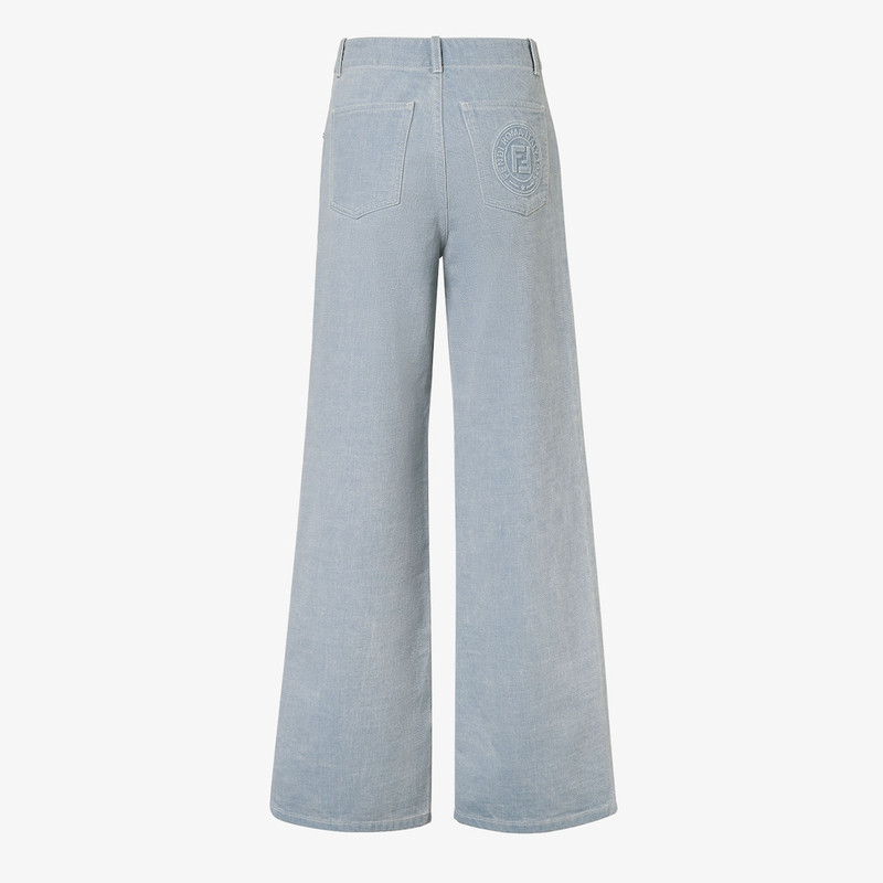FENDI Long Jeans Light gray denim pants outlook