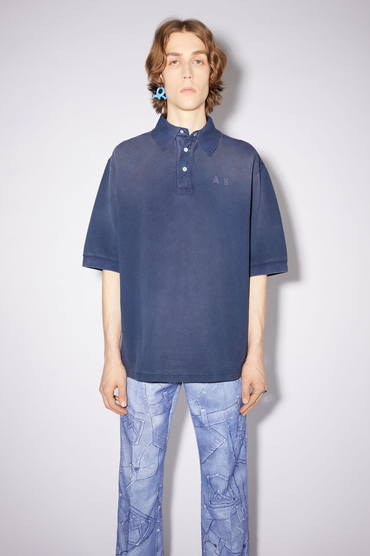 Cotton polo shirt - Indigo blue - 2