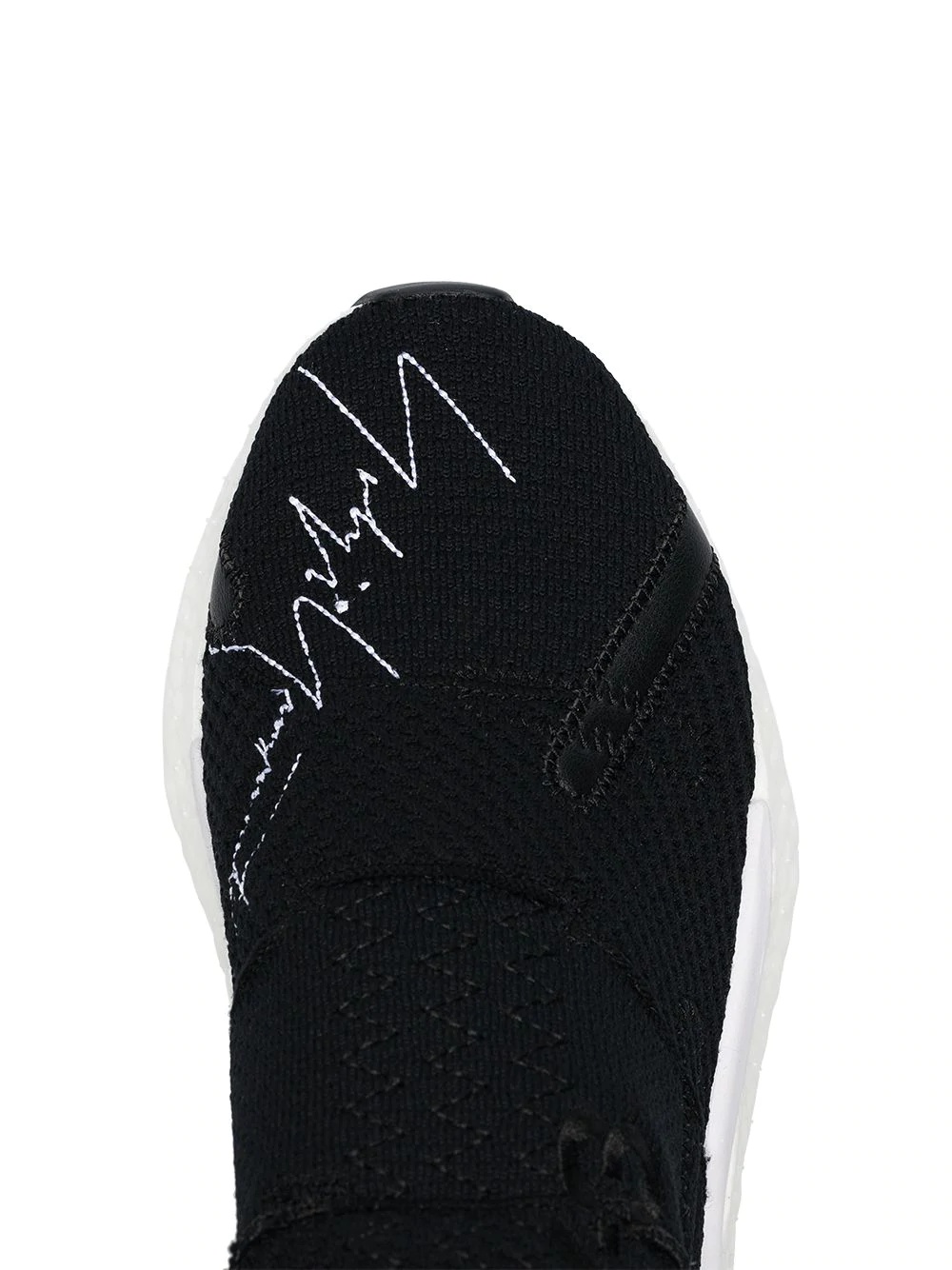 black Reberu logo embroidered low top sneakers - 4